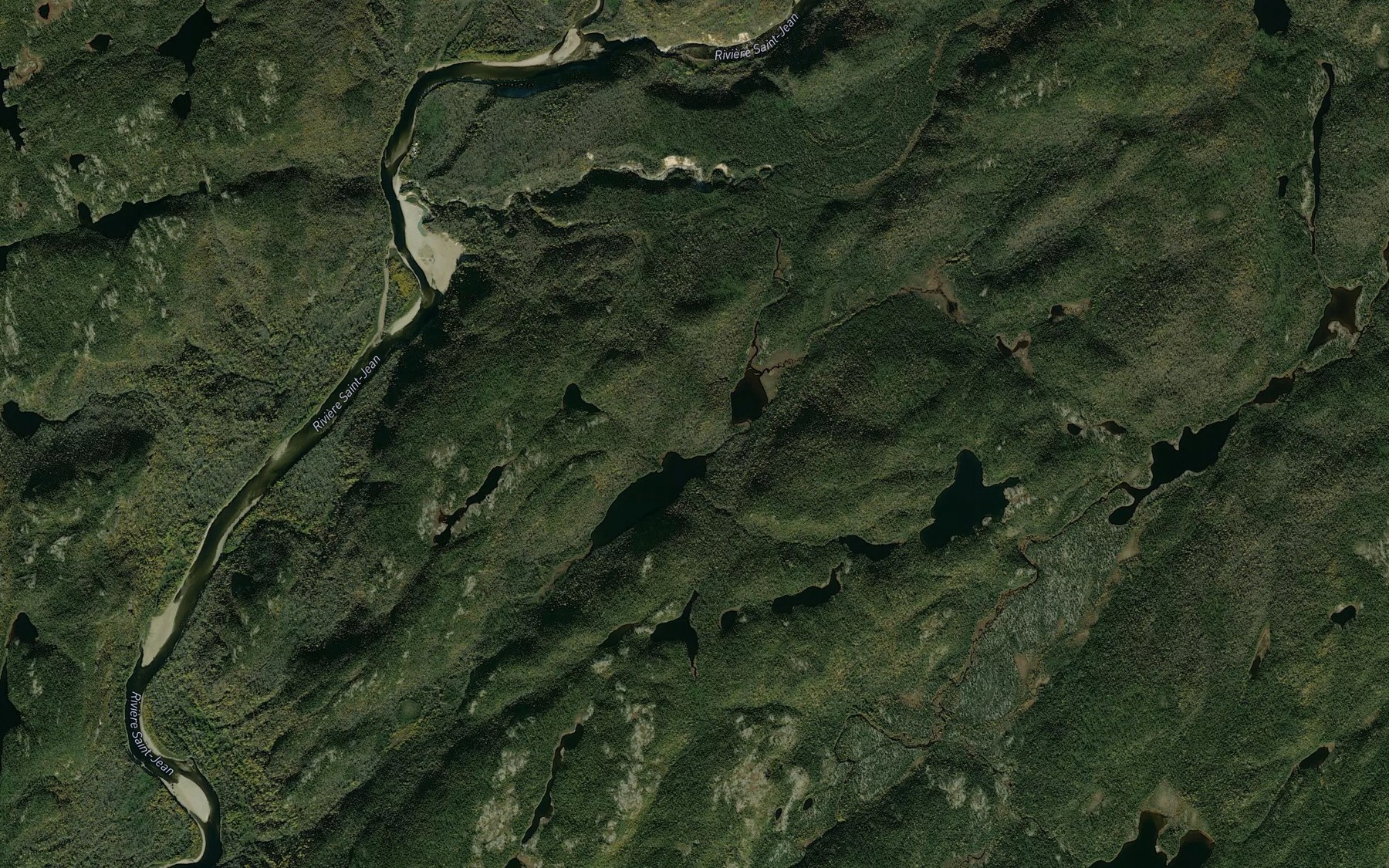 Satellite map of the Lacs Utshimau