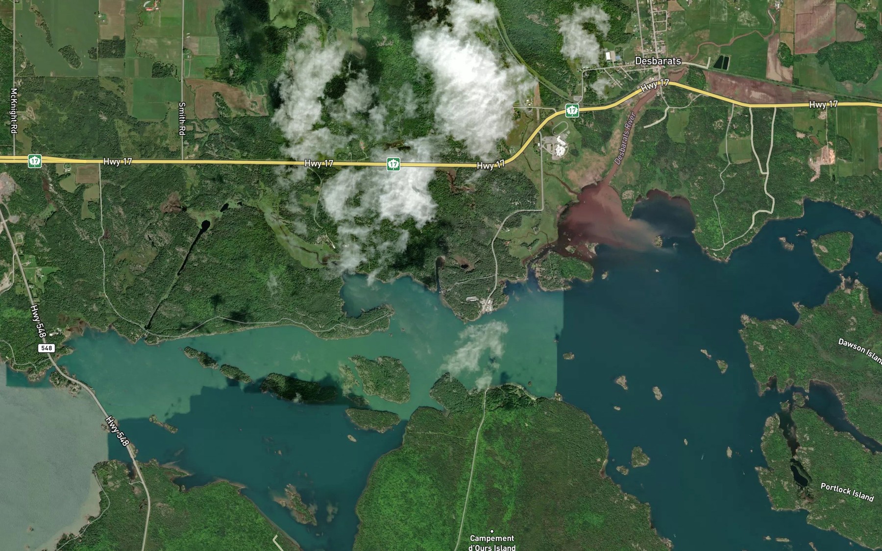 Satellite map of the Hole in the Wall
