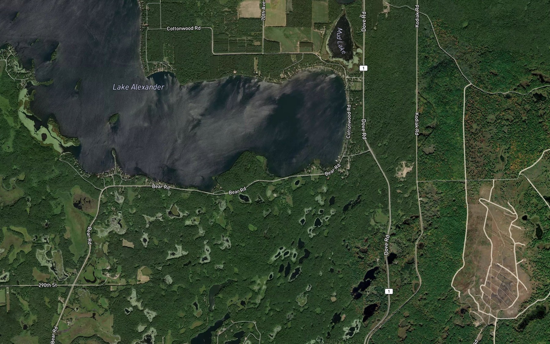 Satellite map of the Anderson Bay