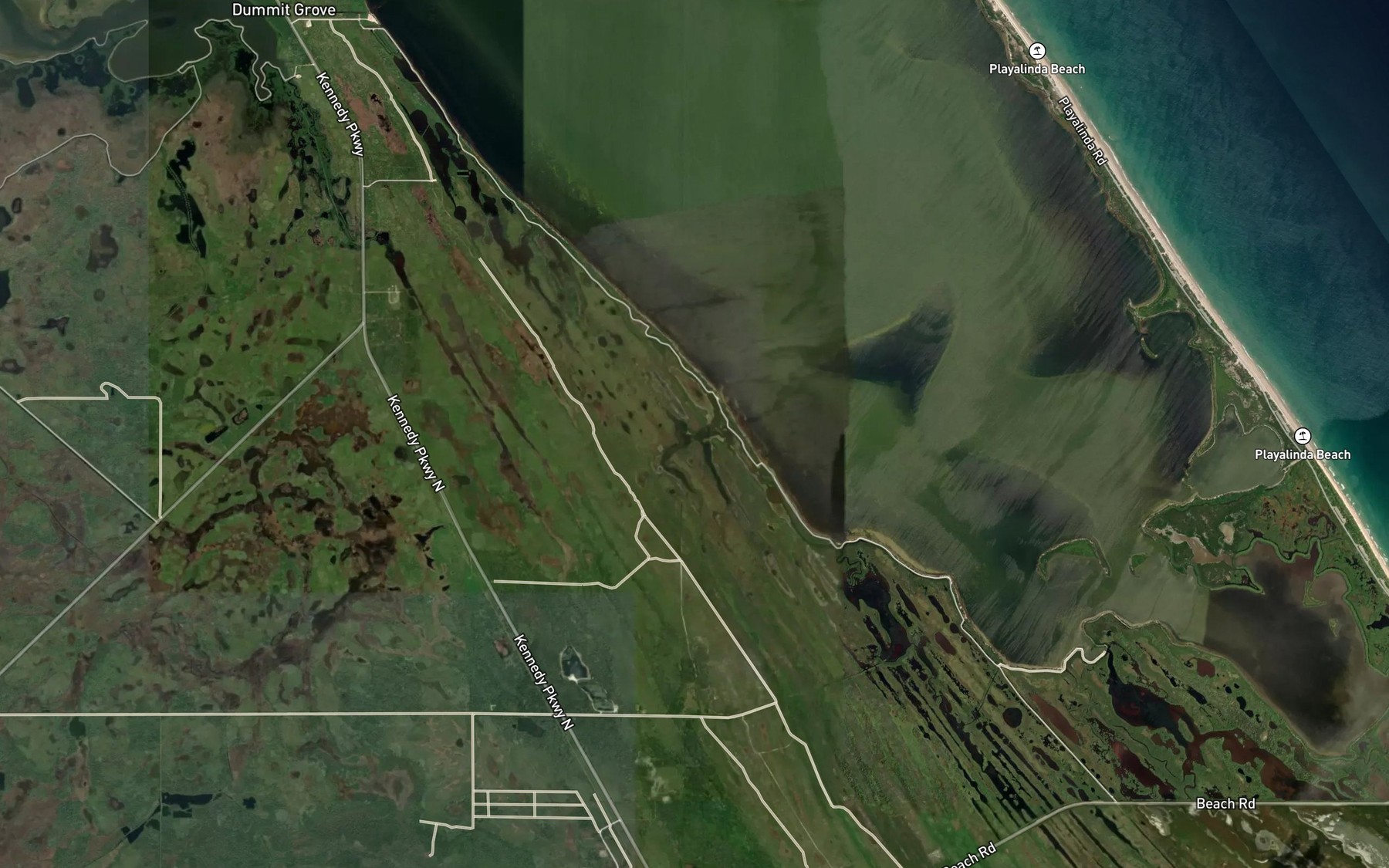 Satellite map of the Clark Slough