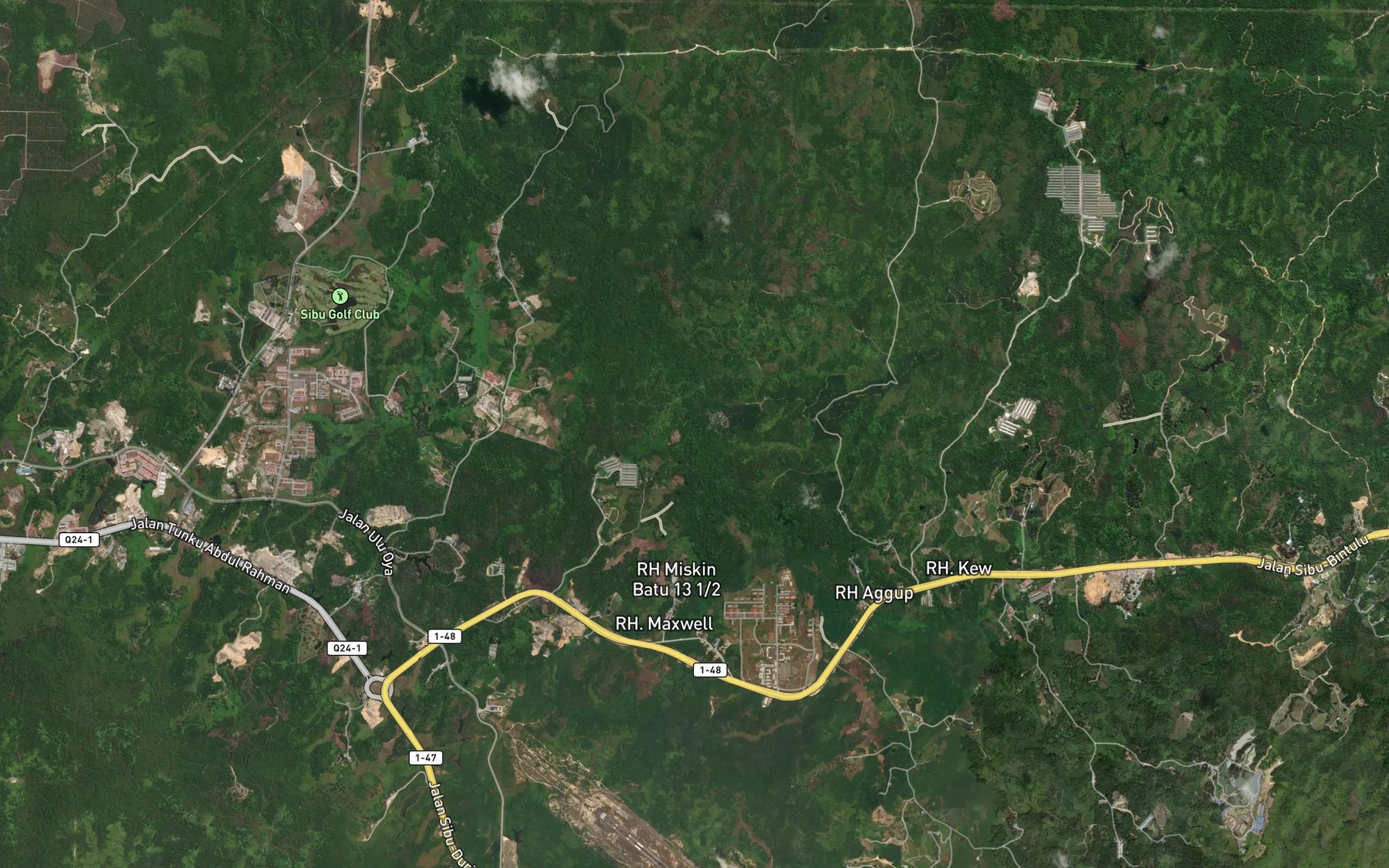 Satellite map of the Sungai Sikara