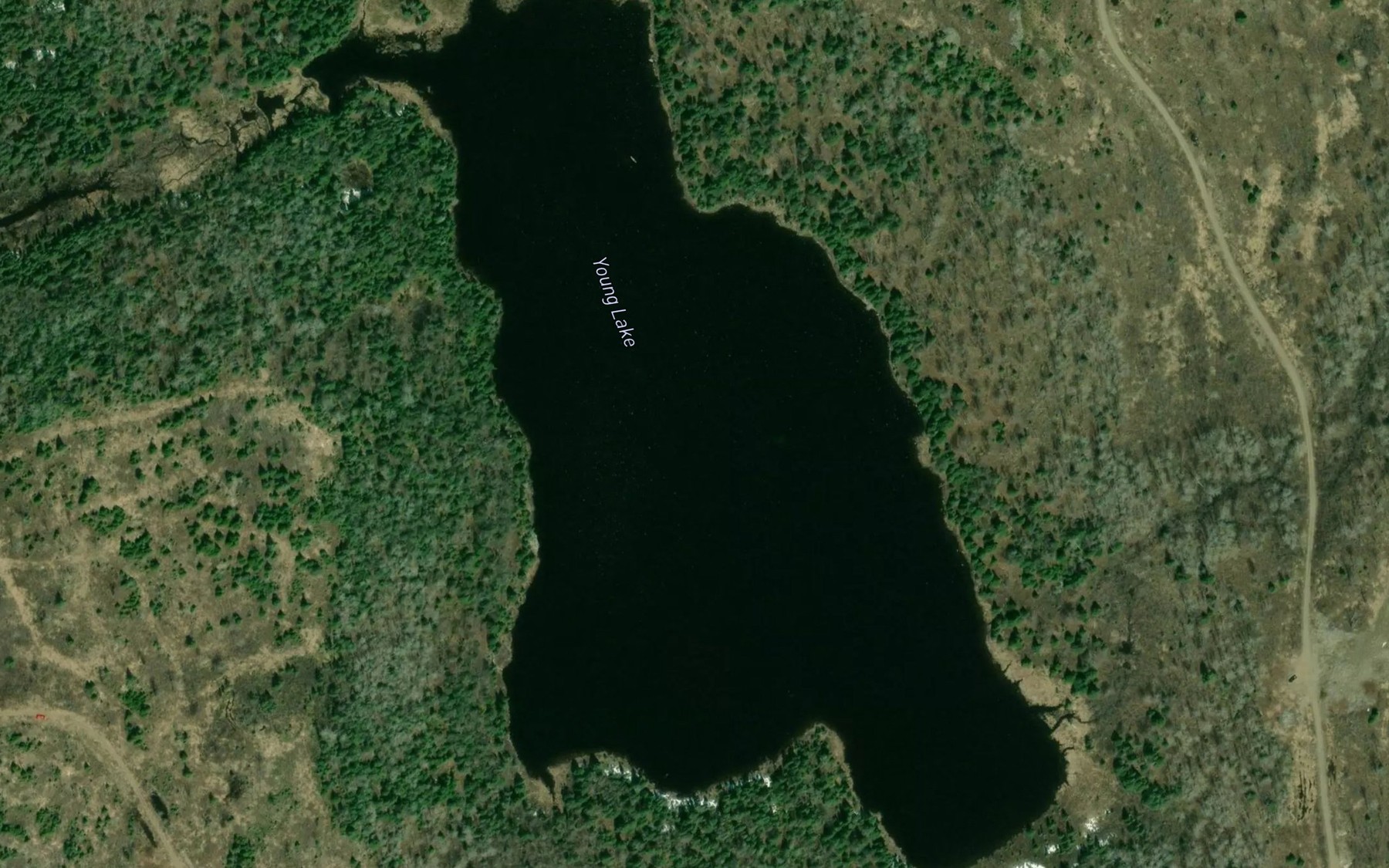Satellite map of the Young Lake