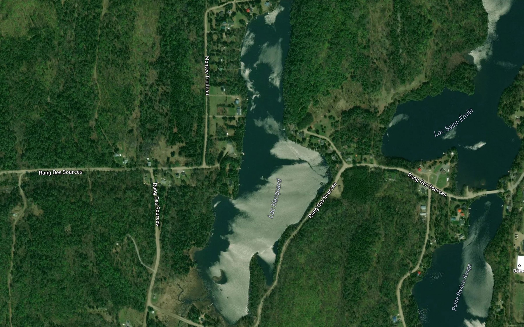 Satellite map of the Lac Hacquard