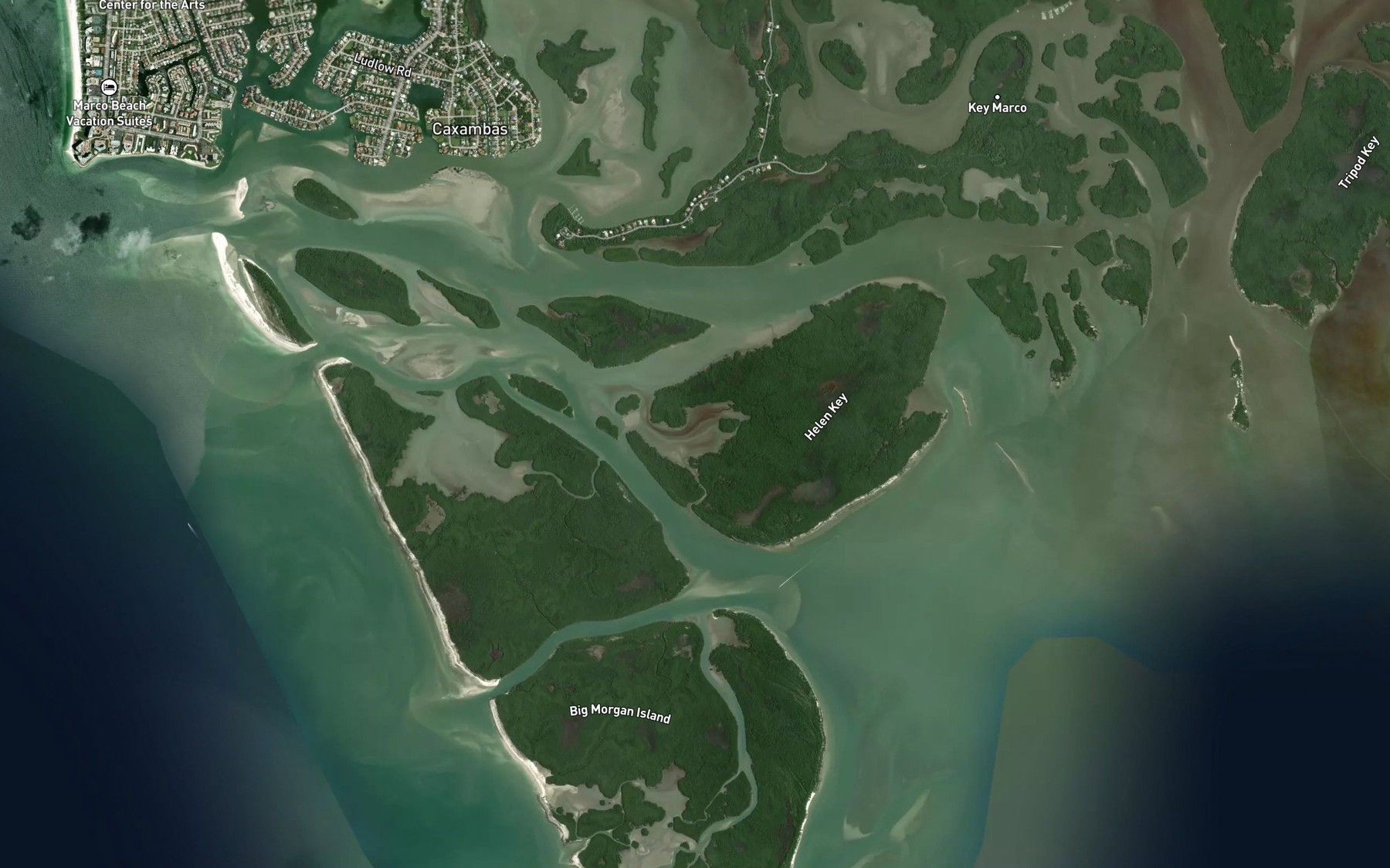 Satellite map of the Little Grassy Bay