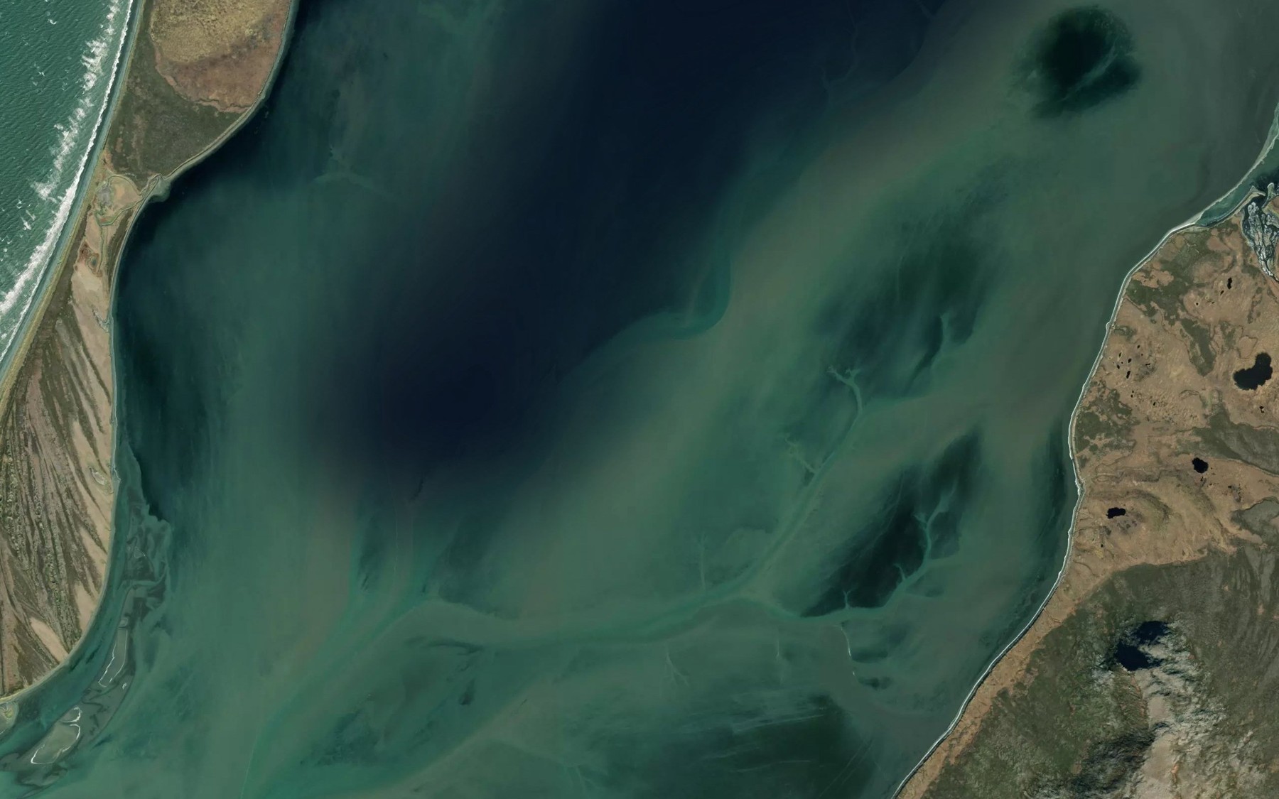 Satellite map of the Chagvan Bay