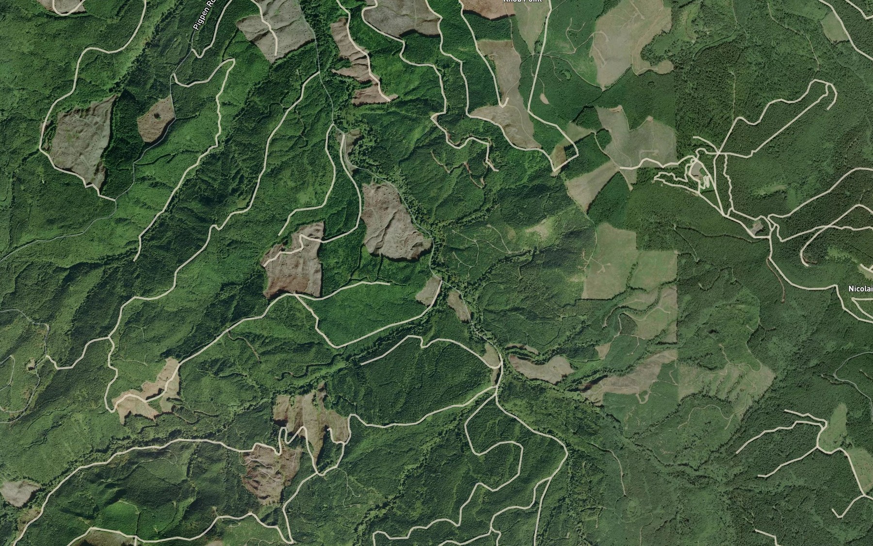 Satellite map of the Coon Creek