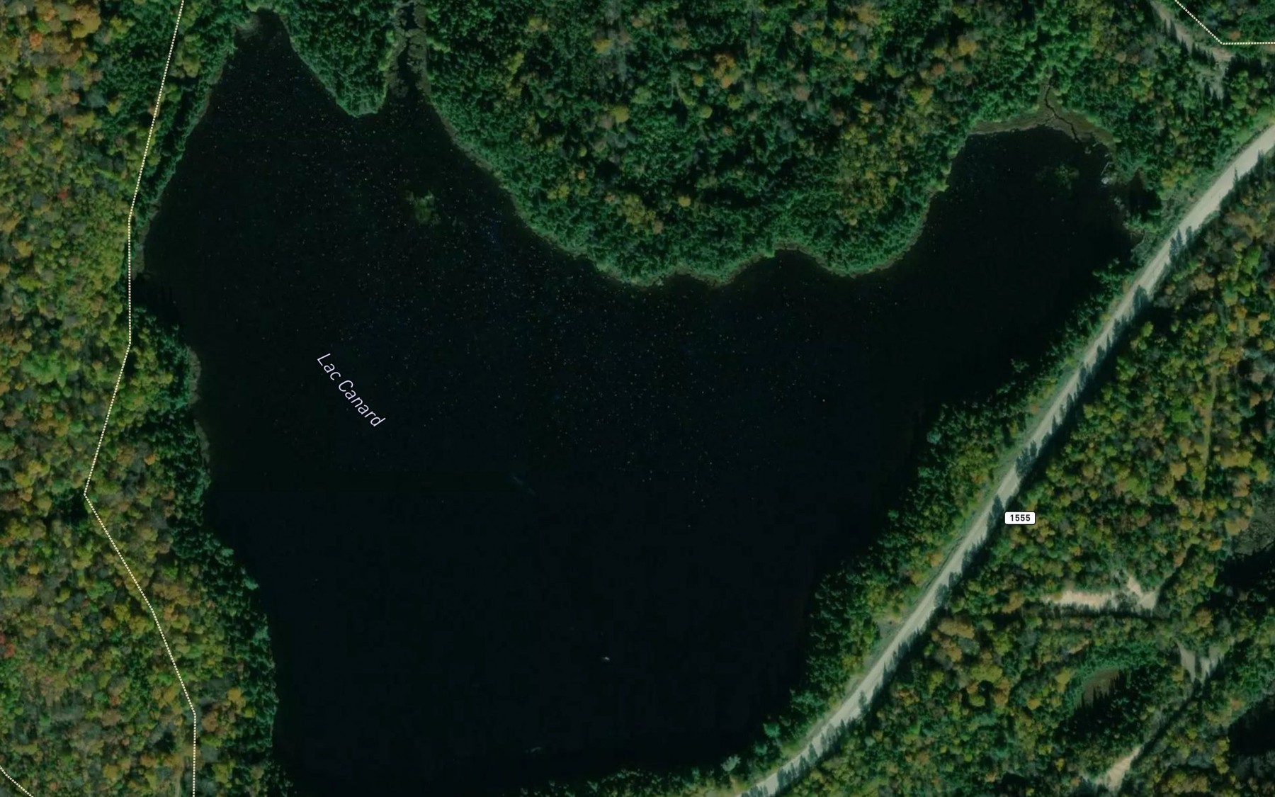 Satellite map of the Lac Canard