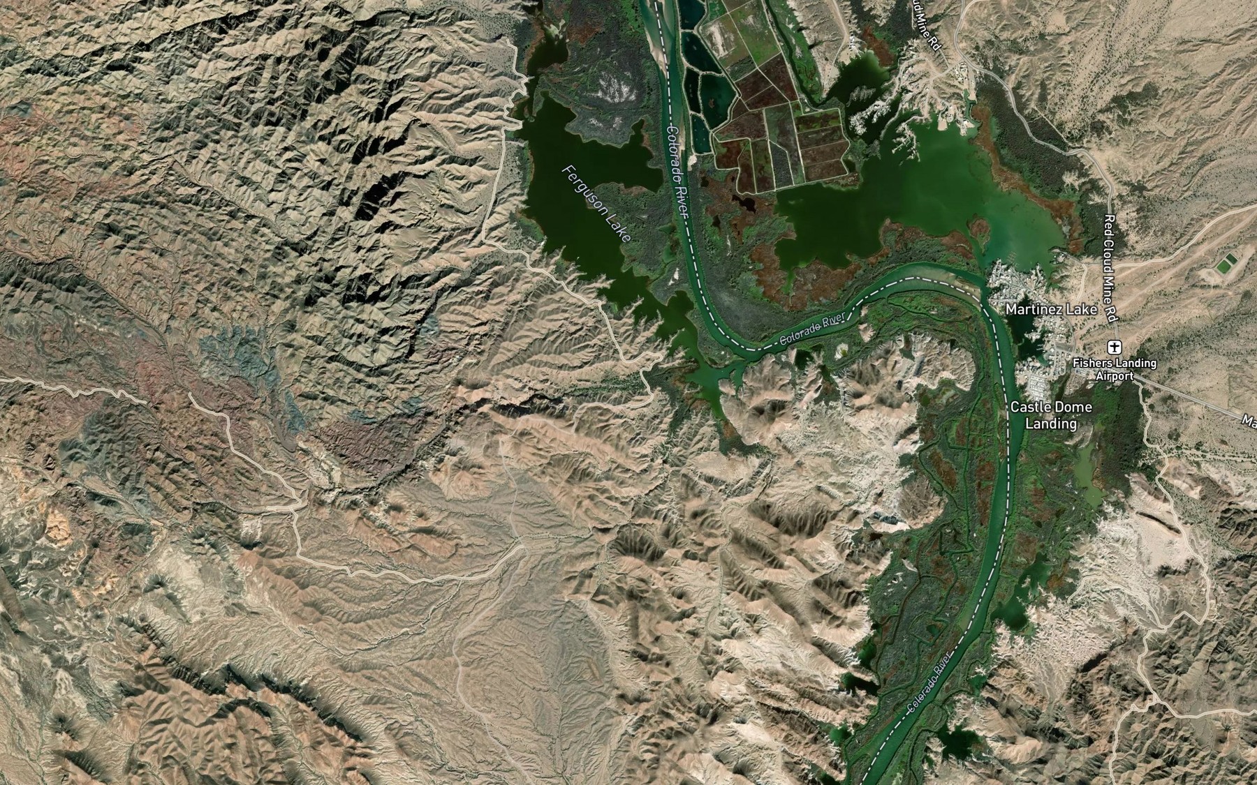 Satellite map of the Precipice Bend