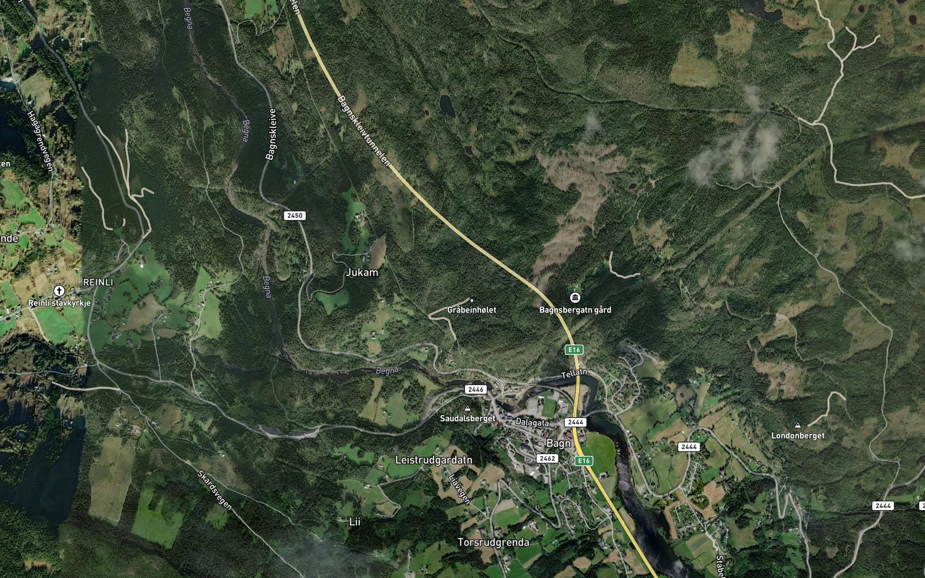 Satellite map of the Sagbekken
