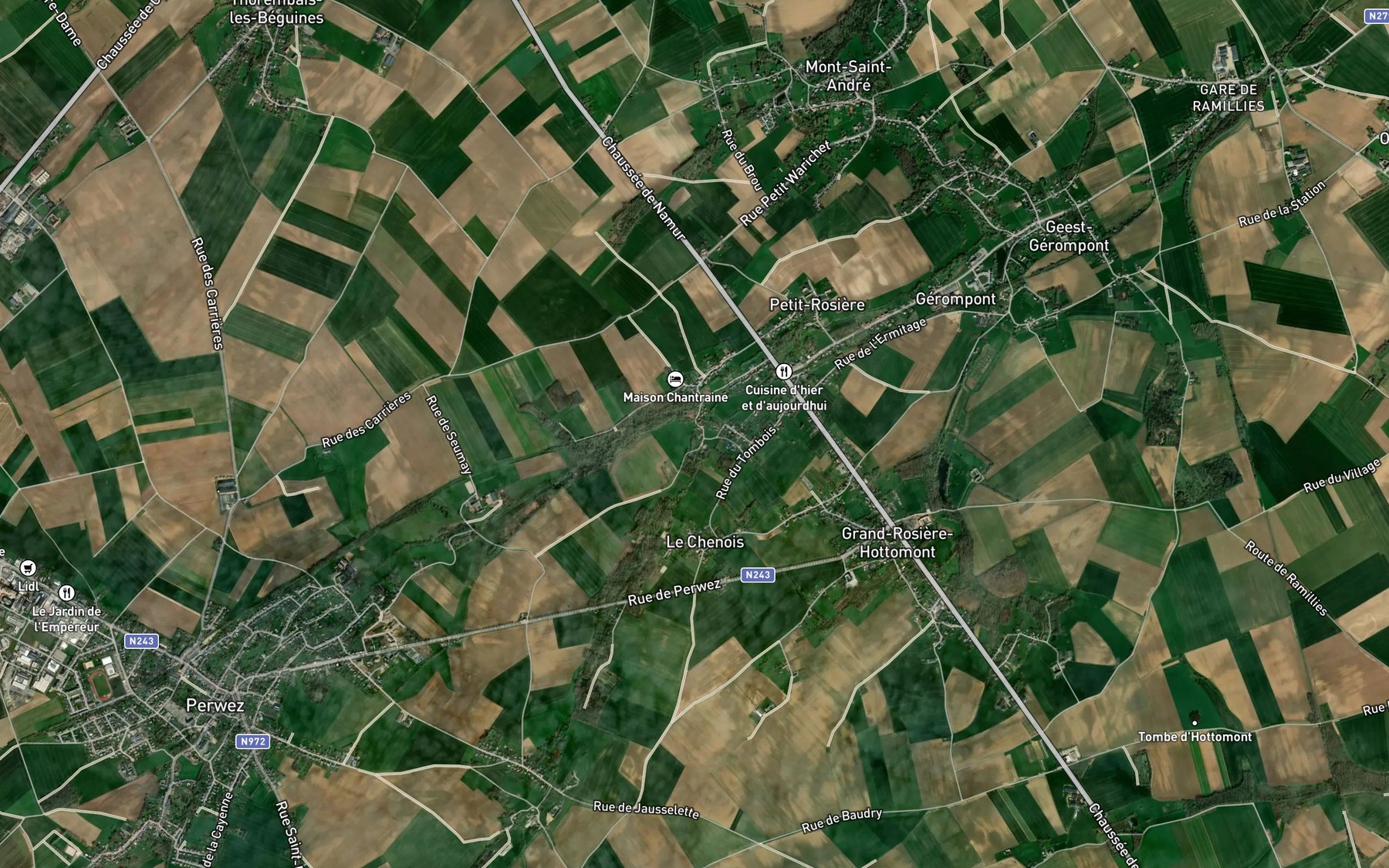 Satellite map of the Jausselette