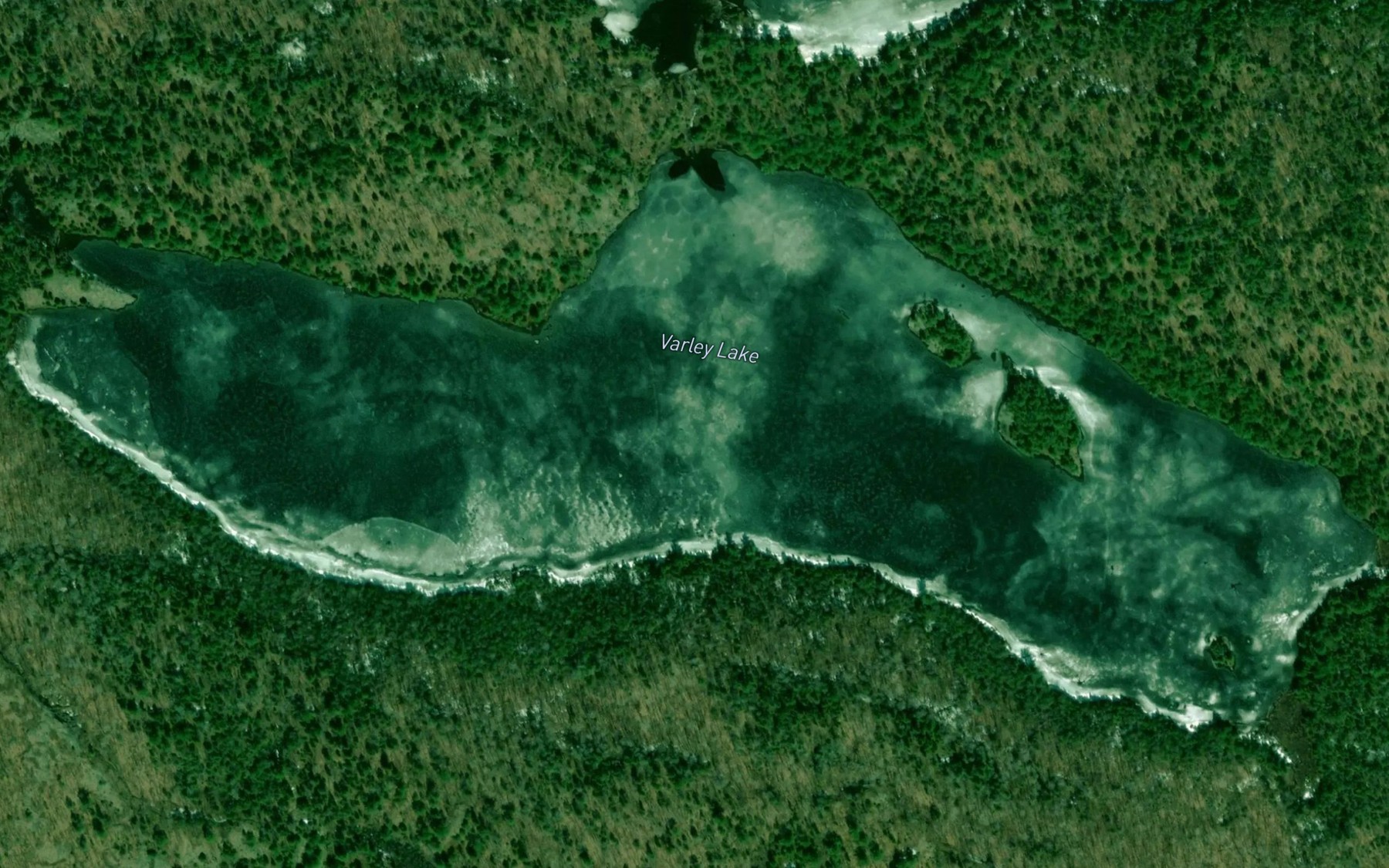 Satellite map of the Varley Lake