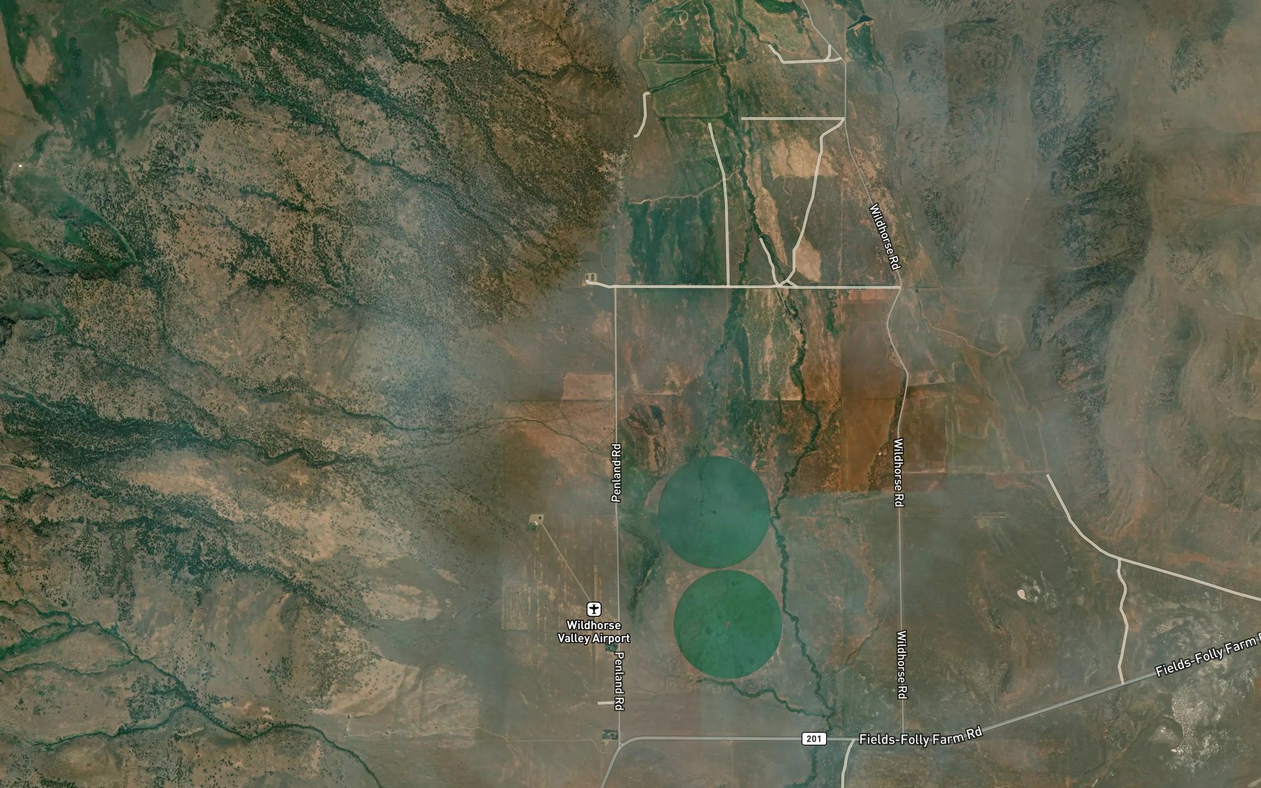 Satellite map of the Stonehouse Creek