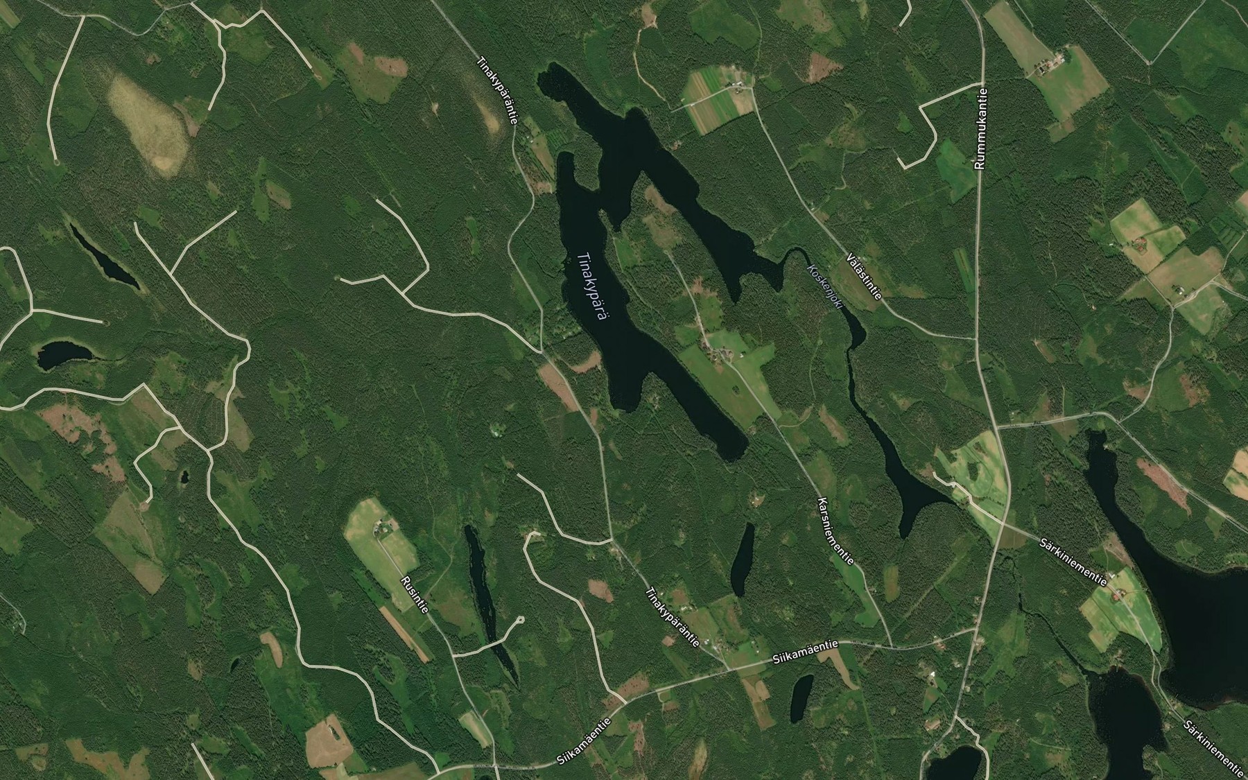 Satellite map of the Sikolahti