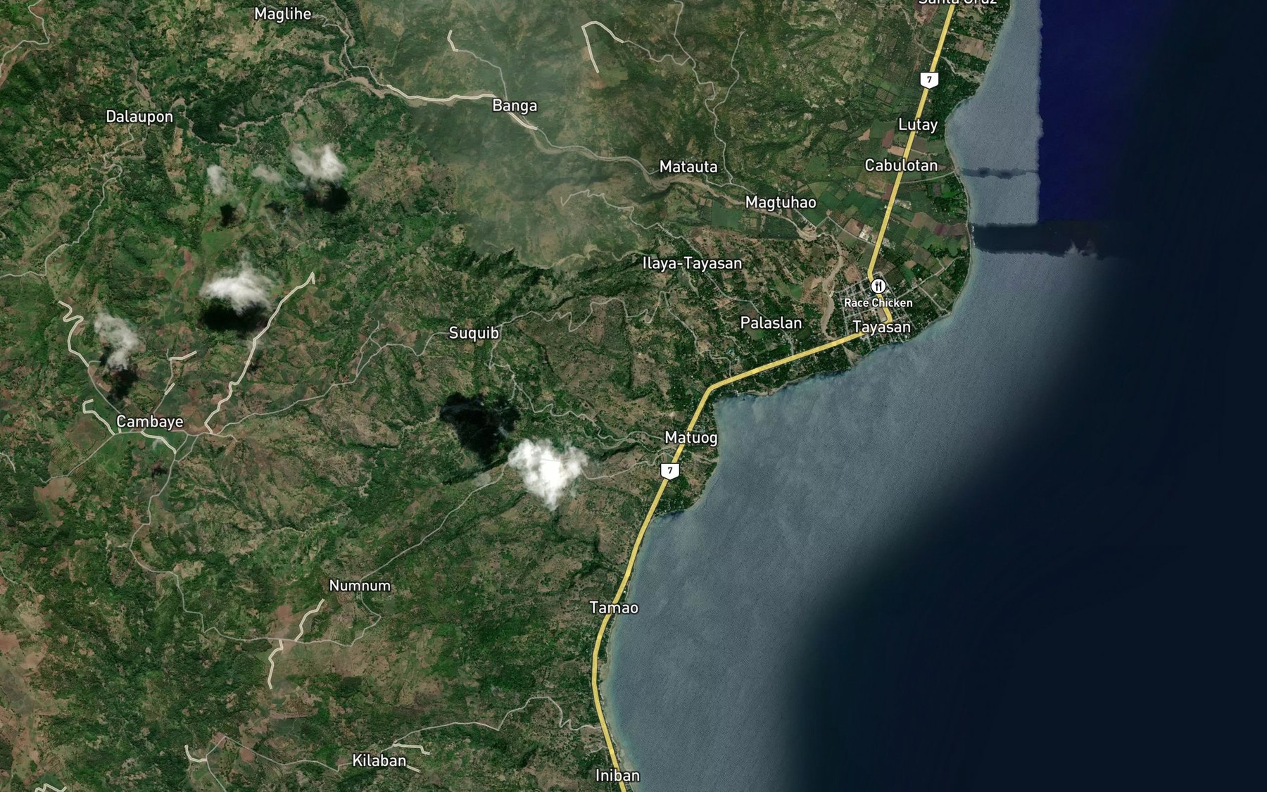 Satellite map of the Matuog Creek