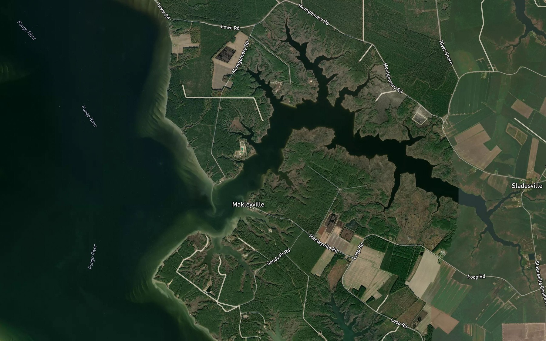 Satellite map of the Speer Creek