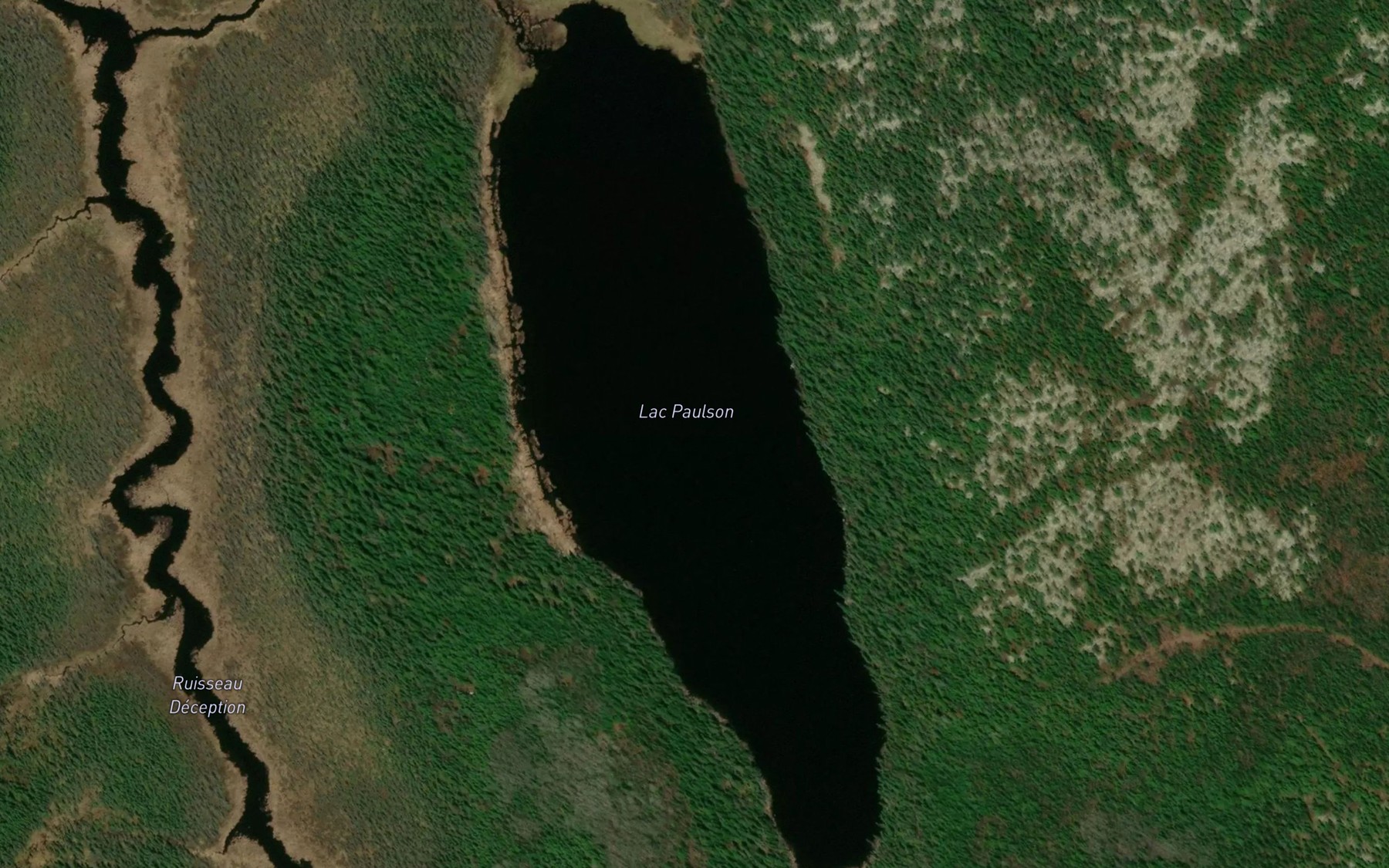 Satellite map of the Lac Paulson