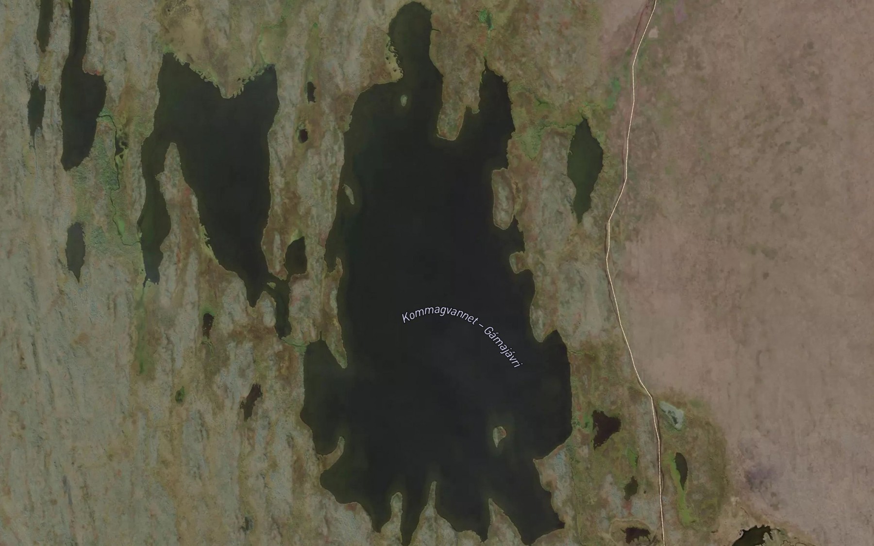 Satellite map of the Gamajavri