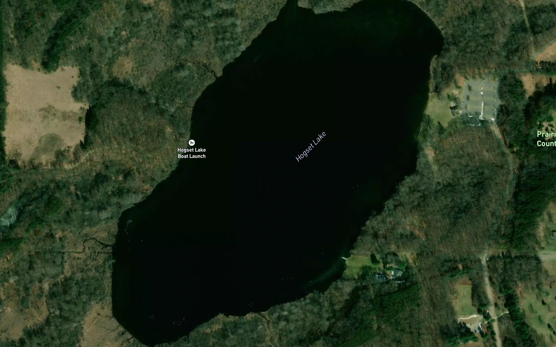 Satellite map of the Hogset Lake