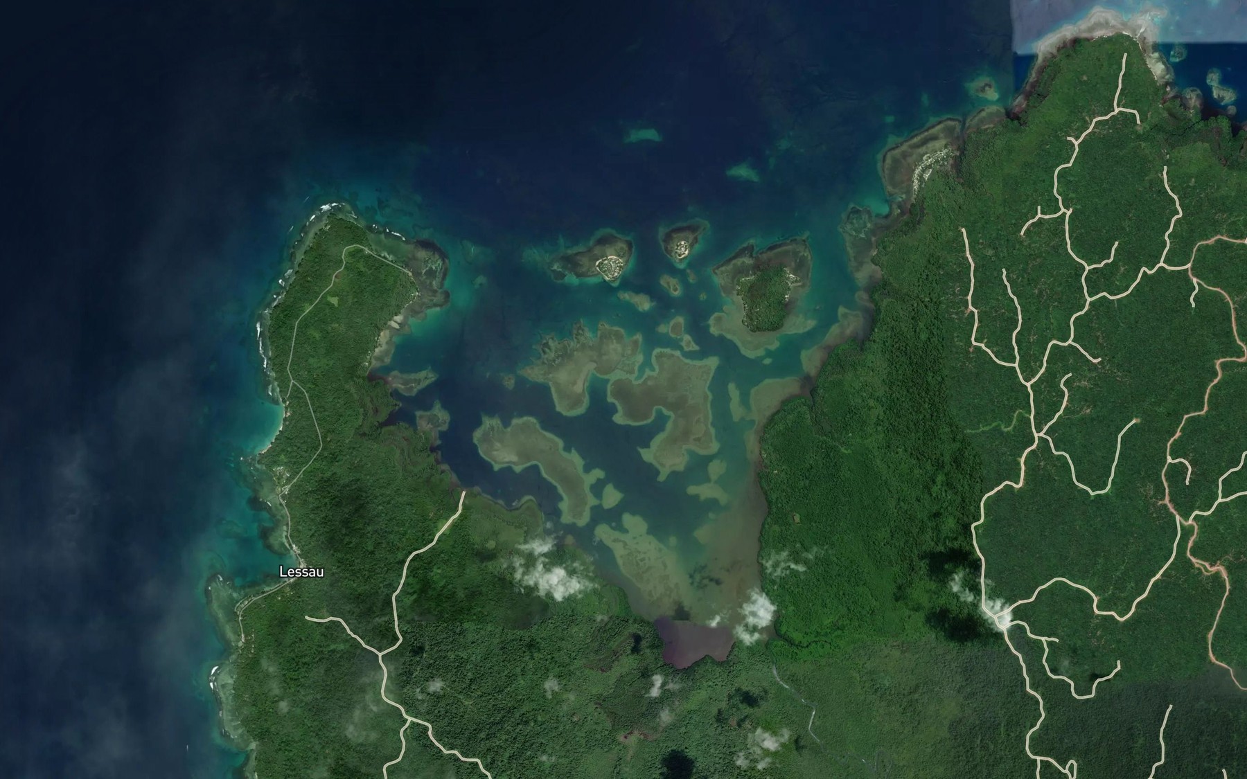 Satellite map of the Shallow Bay