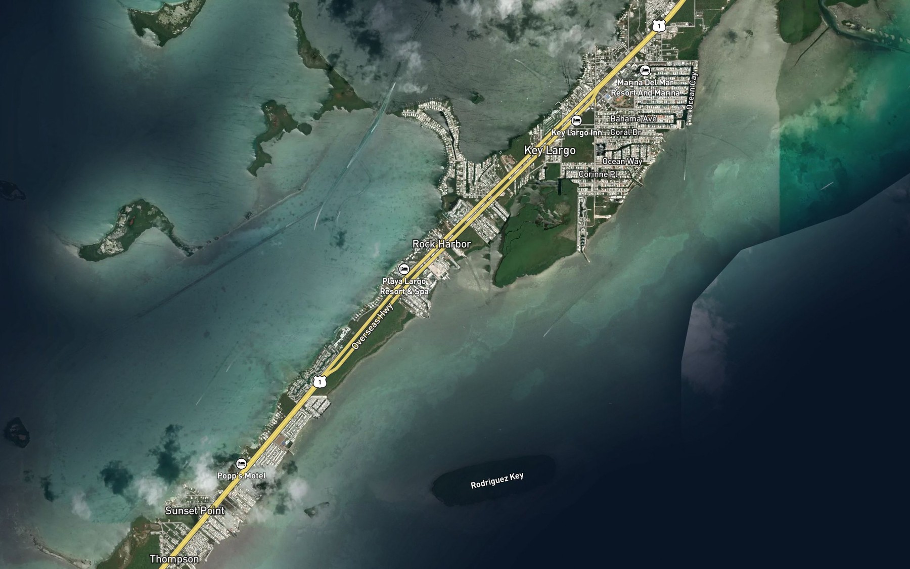 Satellite map of the Rock Harbor
