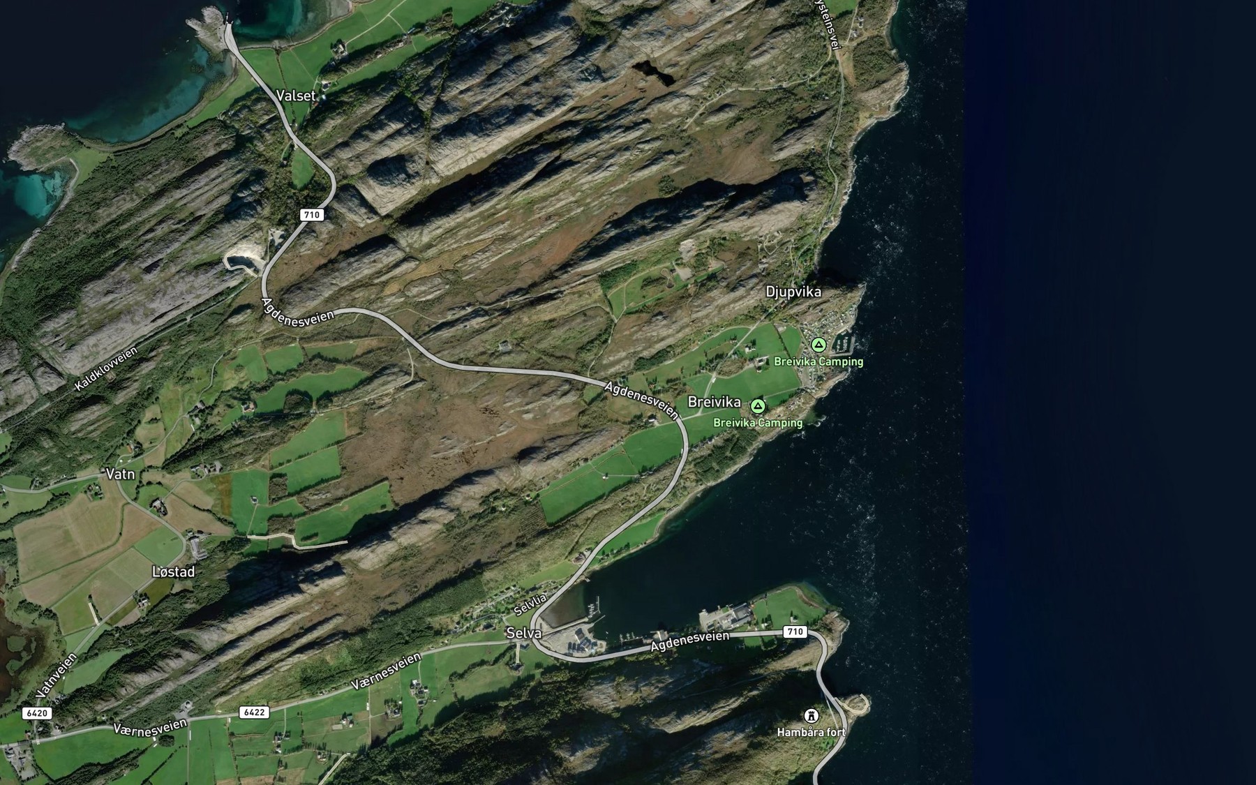 Satellite map of the Kvernhusbekken