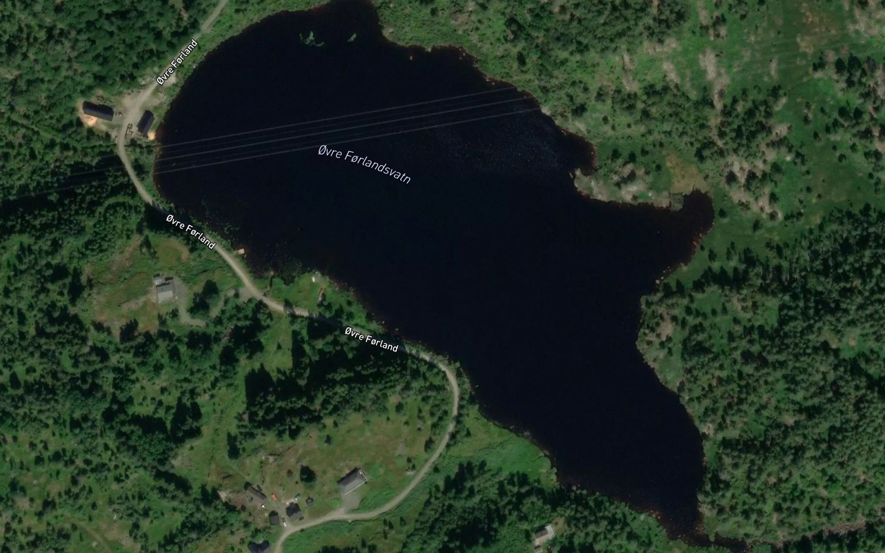 Satellite map of the Ovre Forlandsvatn