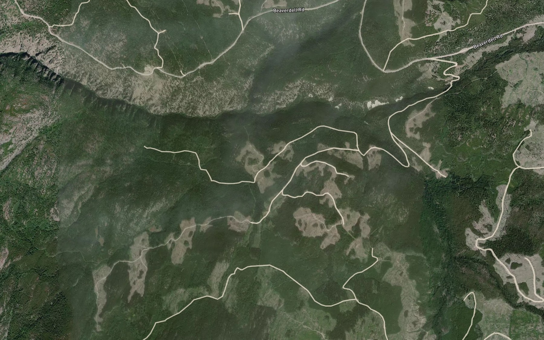 Satellite map of the North Ellis Creek