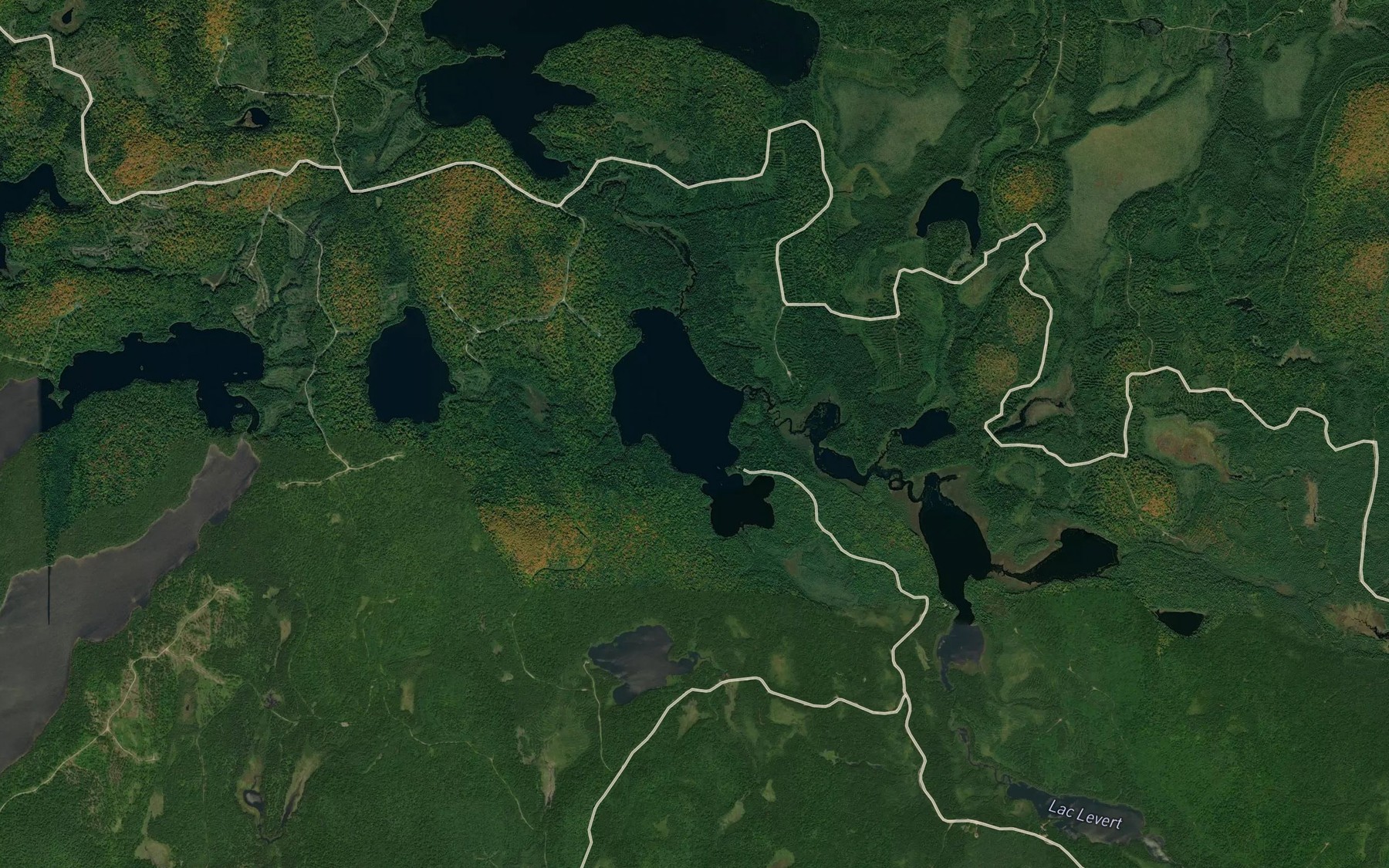 Satellite map of the Lac Beautiful