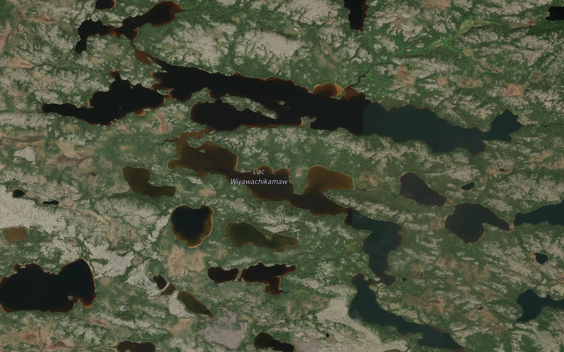 Satellite map of the Lac Wiyawachikamaw