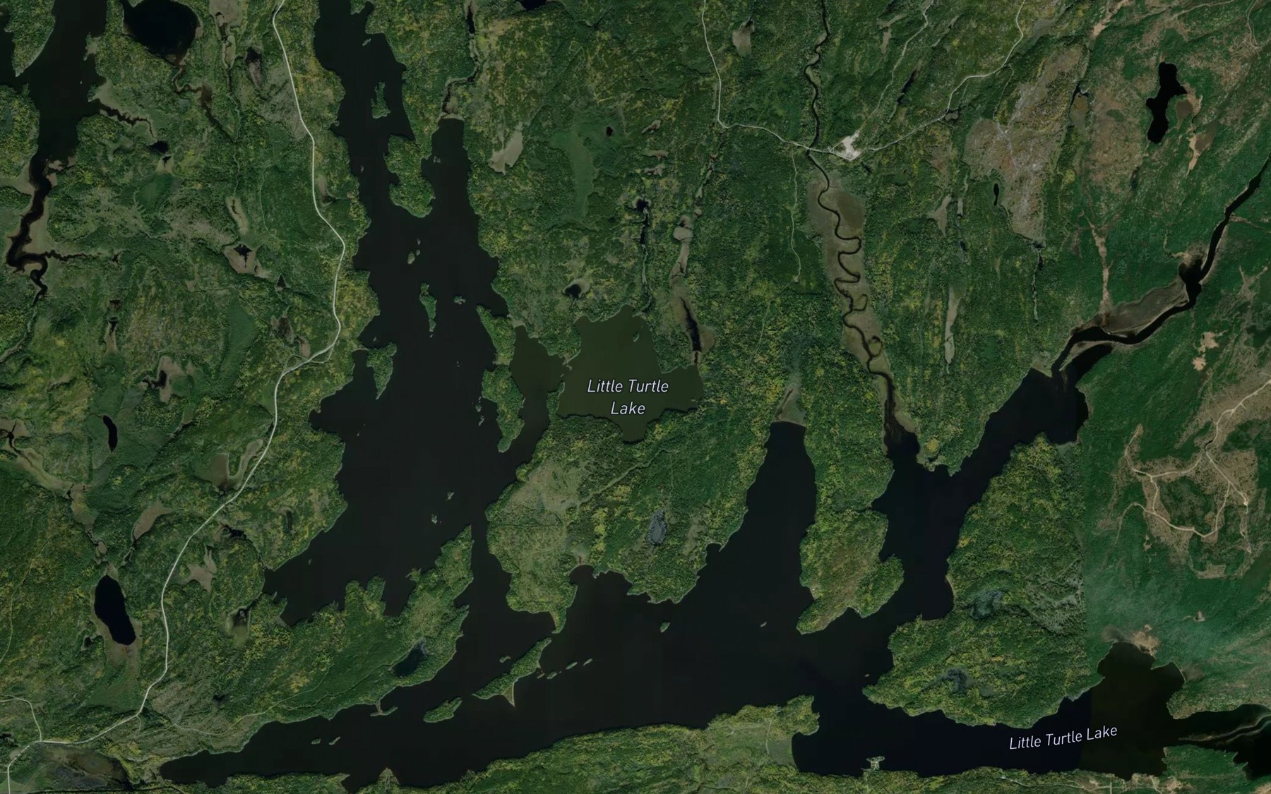 Satellite map of the Little Turtle Lake