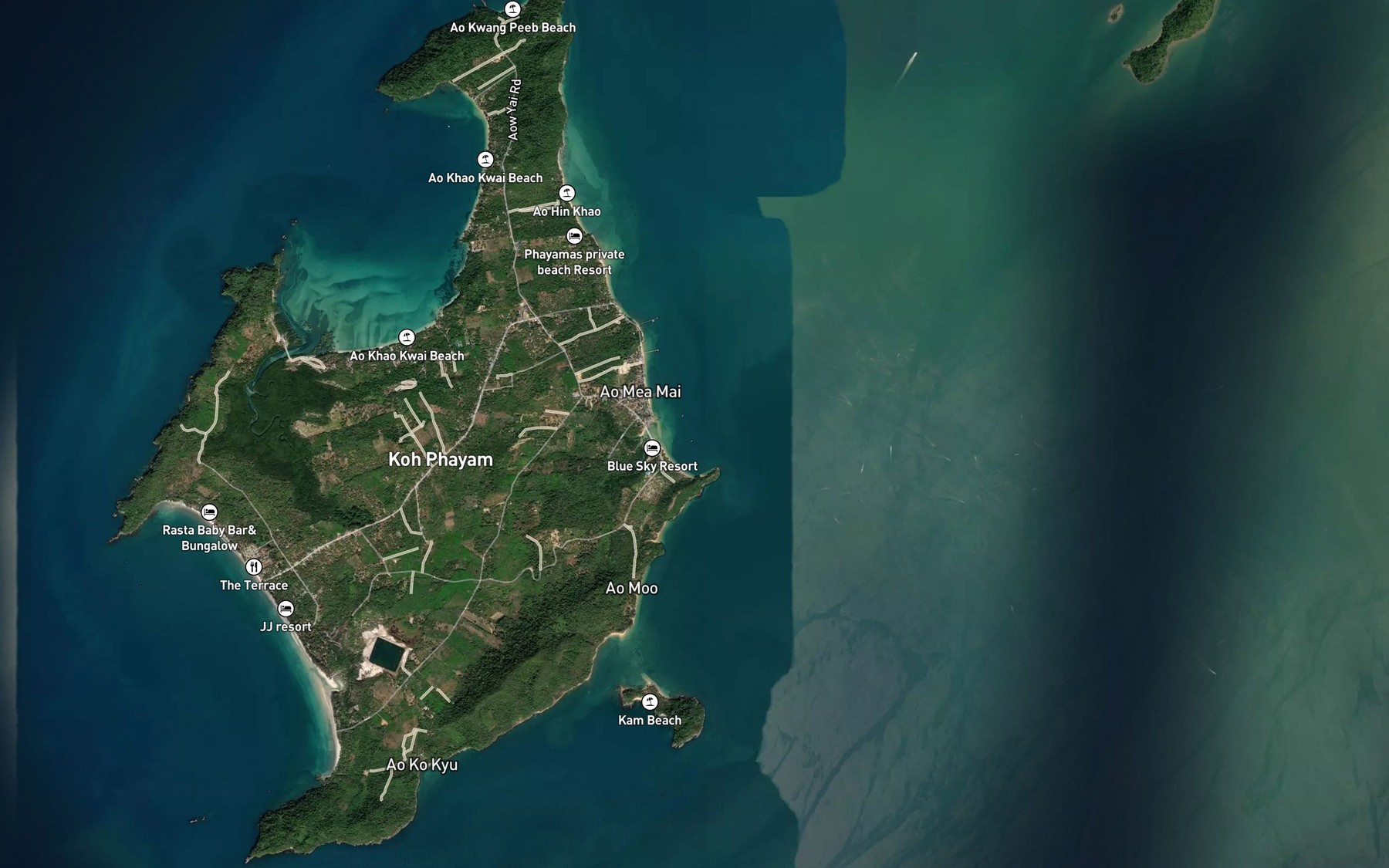 Satellite map of the Ao Mae Mai