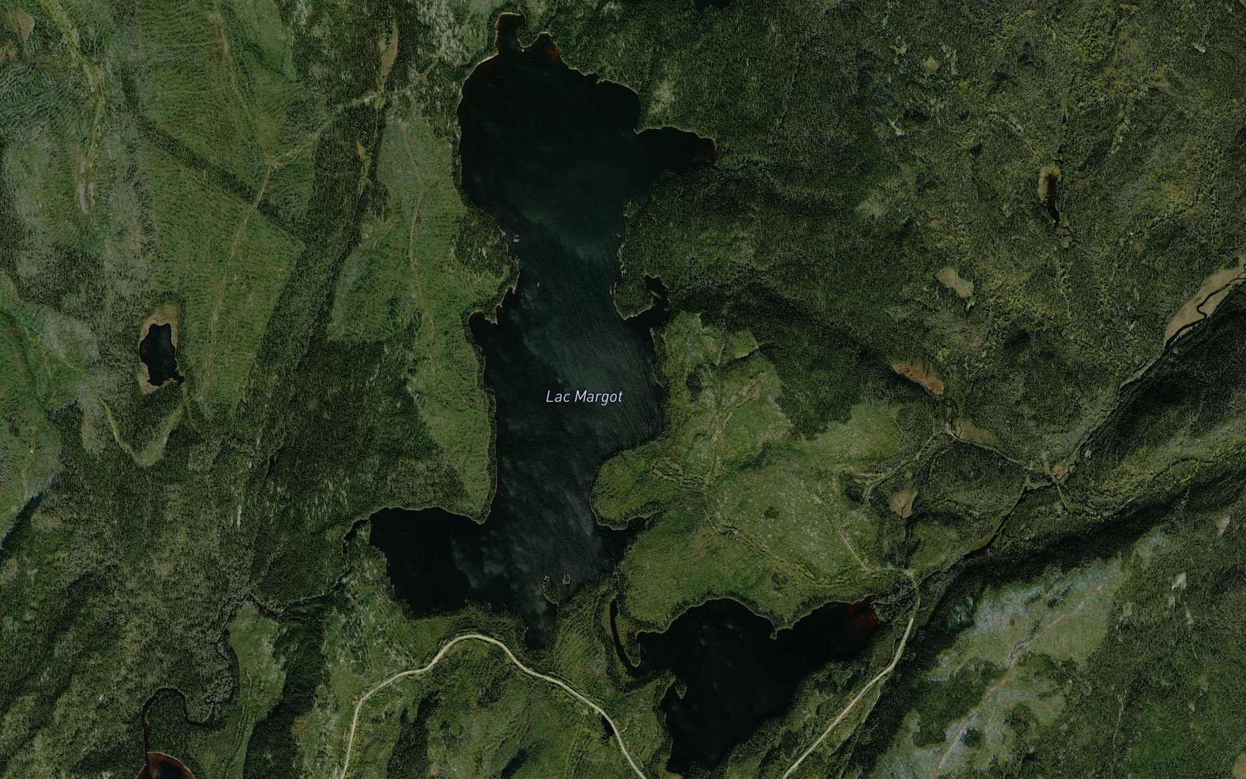 Satellite map of the Lac Margot
