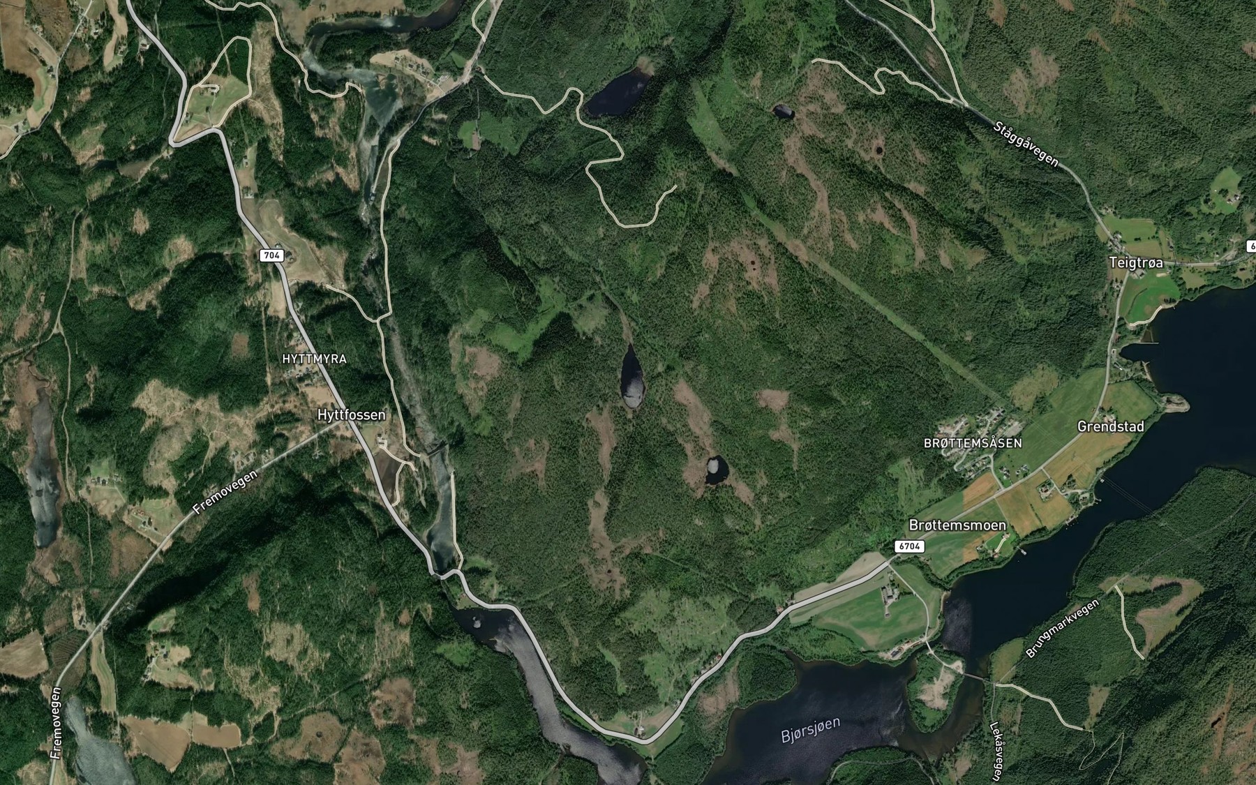 Satellite map of the Stabbtjorna