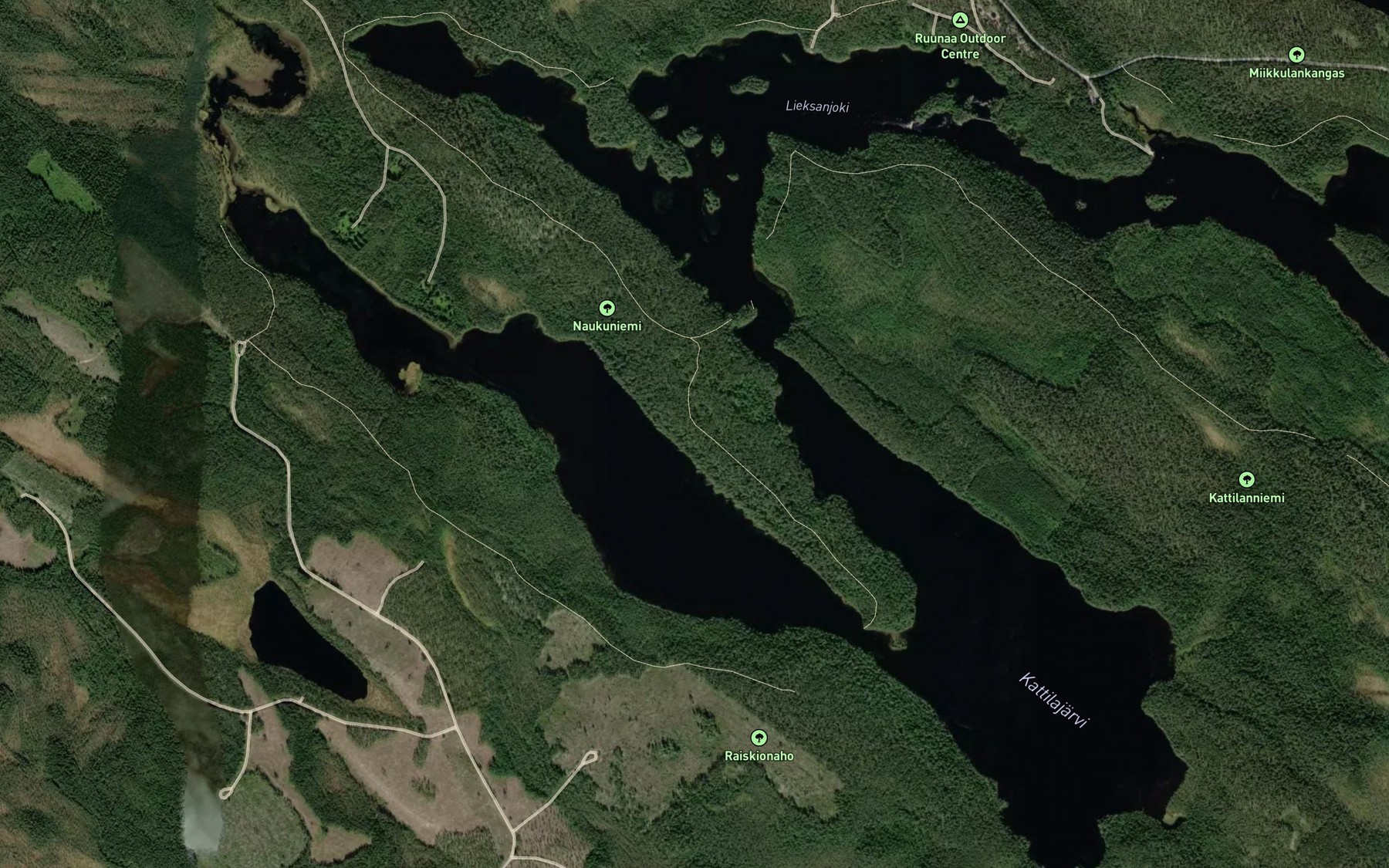 Satellite map of the Kattilajarvi