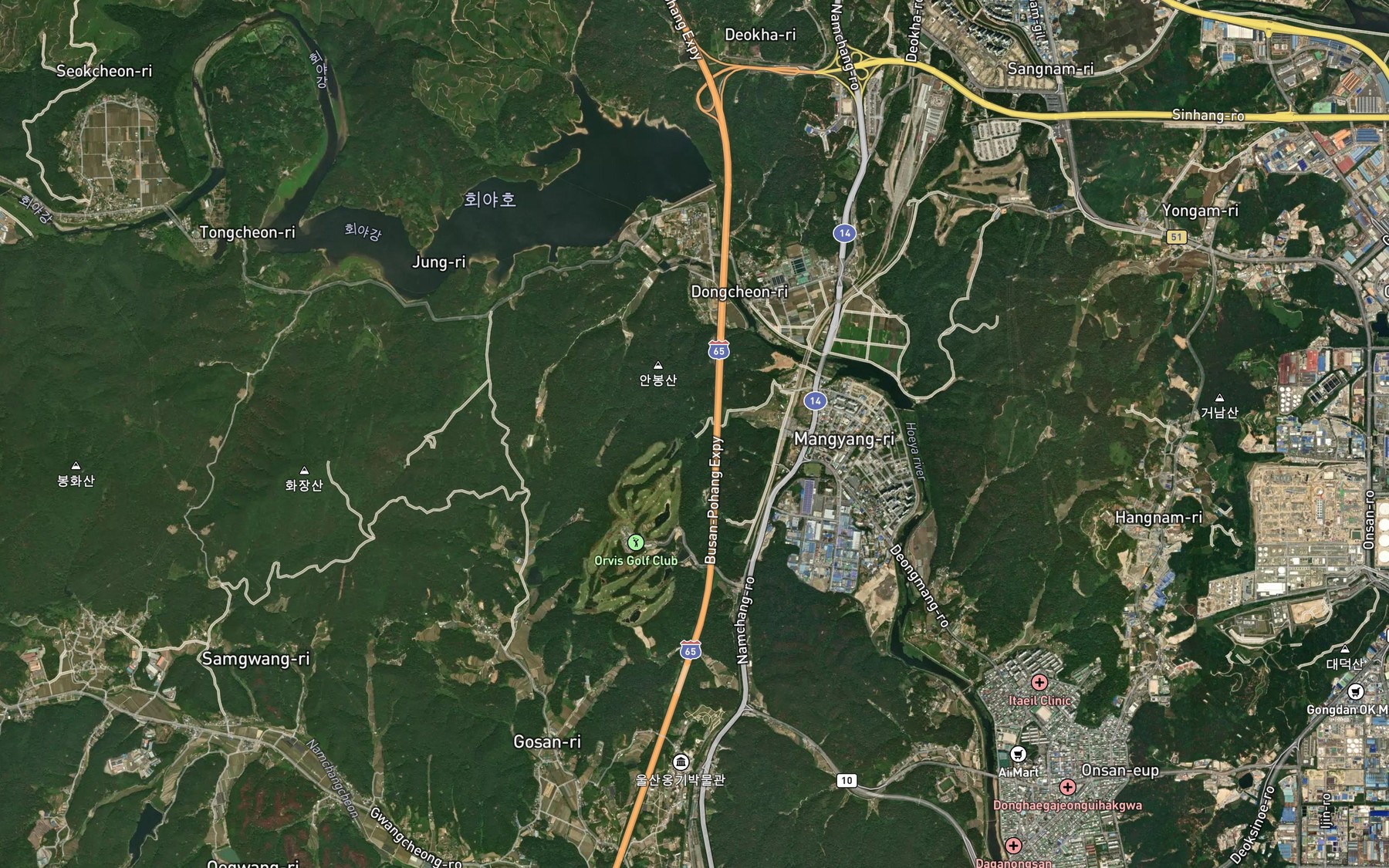 Satellite map of the Anbongsoryuji