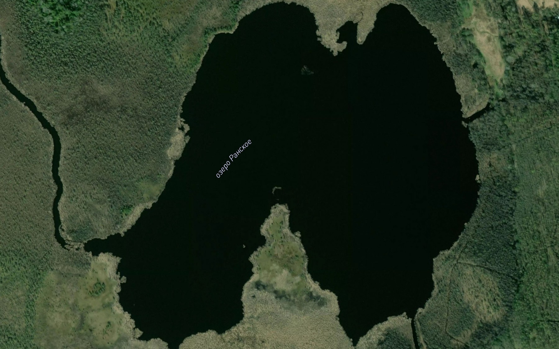 Satellite map of the Ozero Ranskoye