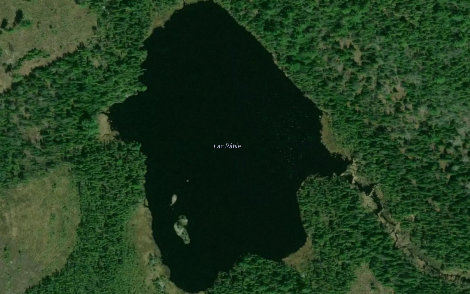 Satellite map of the Lac Rable