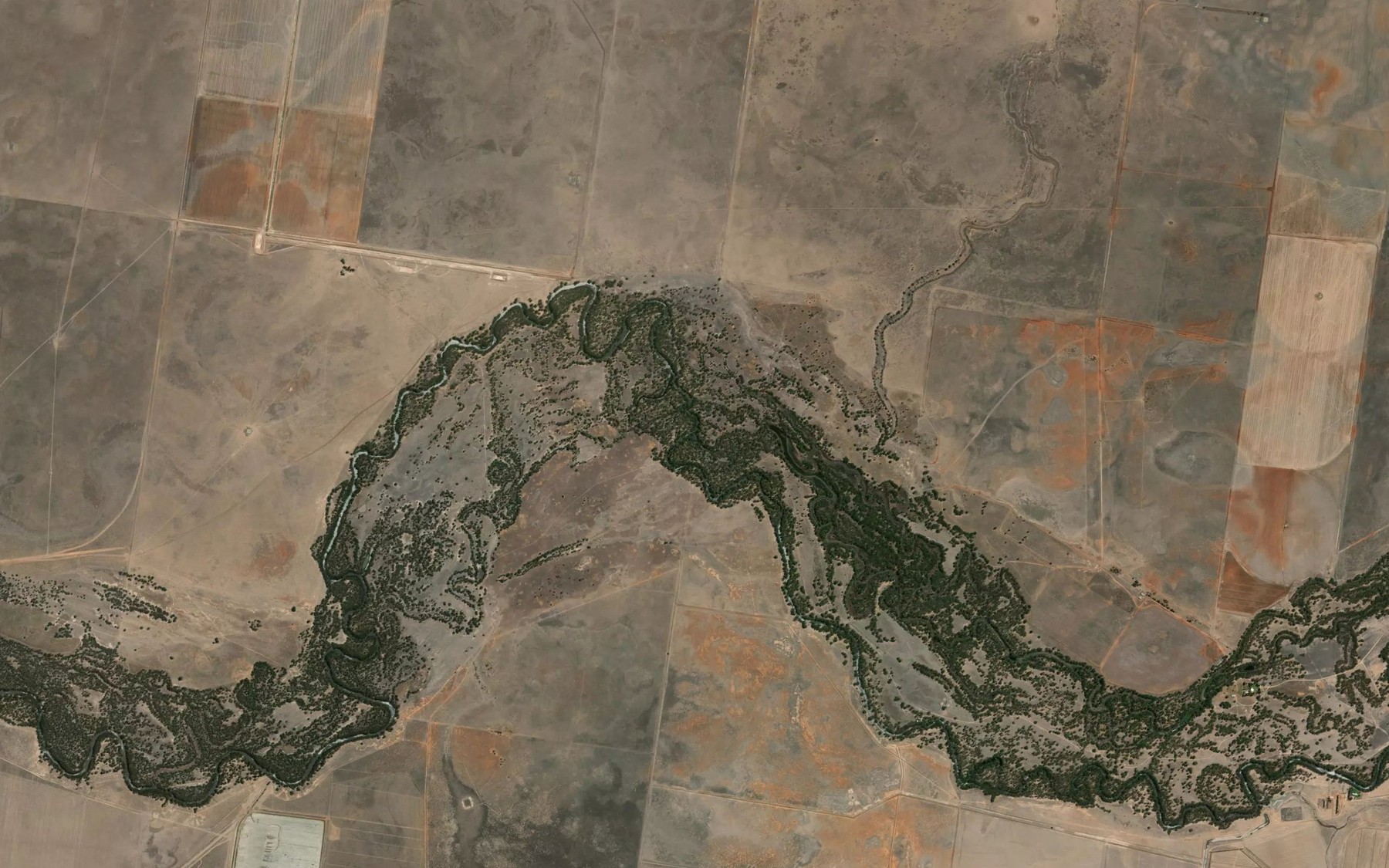 Satellite map of the Wilson Anabranch