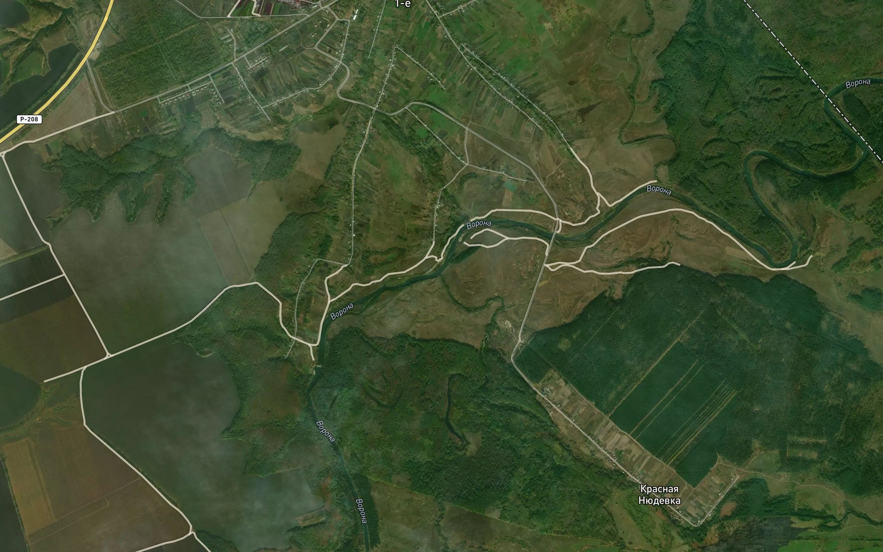 Satellite map of the Nyudevka