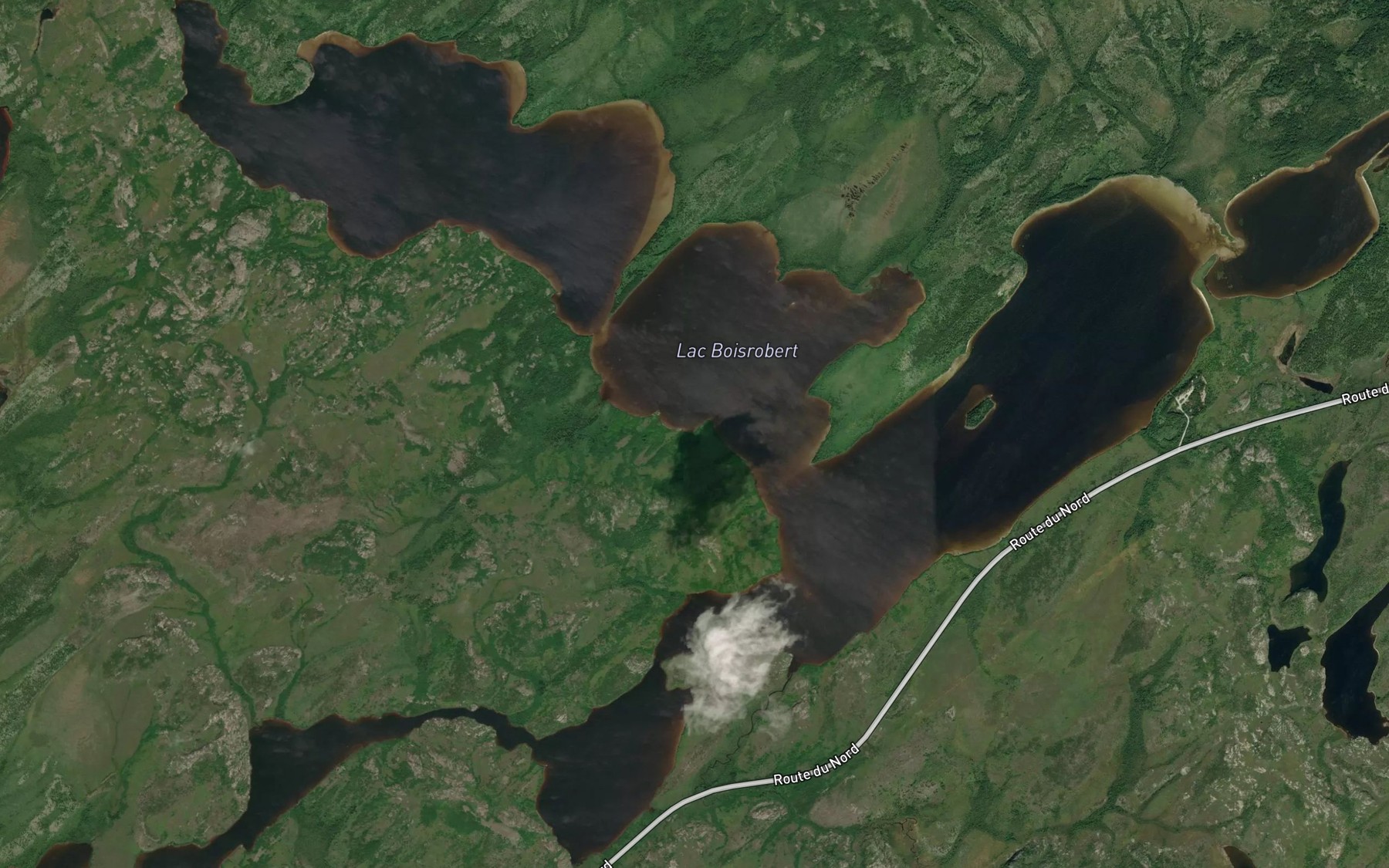Satellite map of the Lac Boisrobert