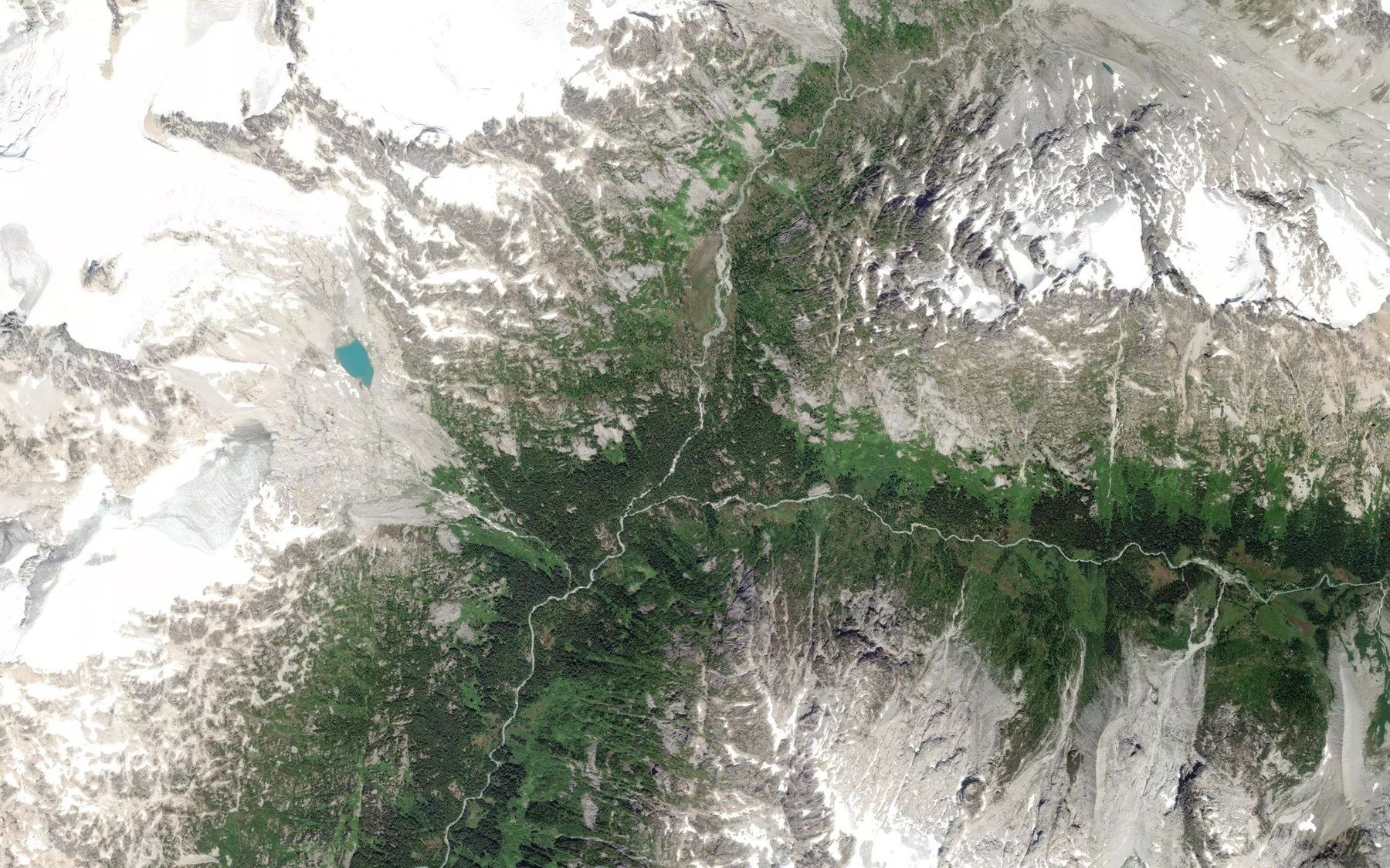 Satellite map of the Boulanger Creek