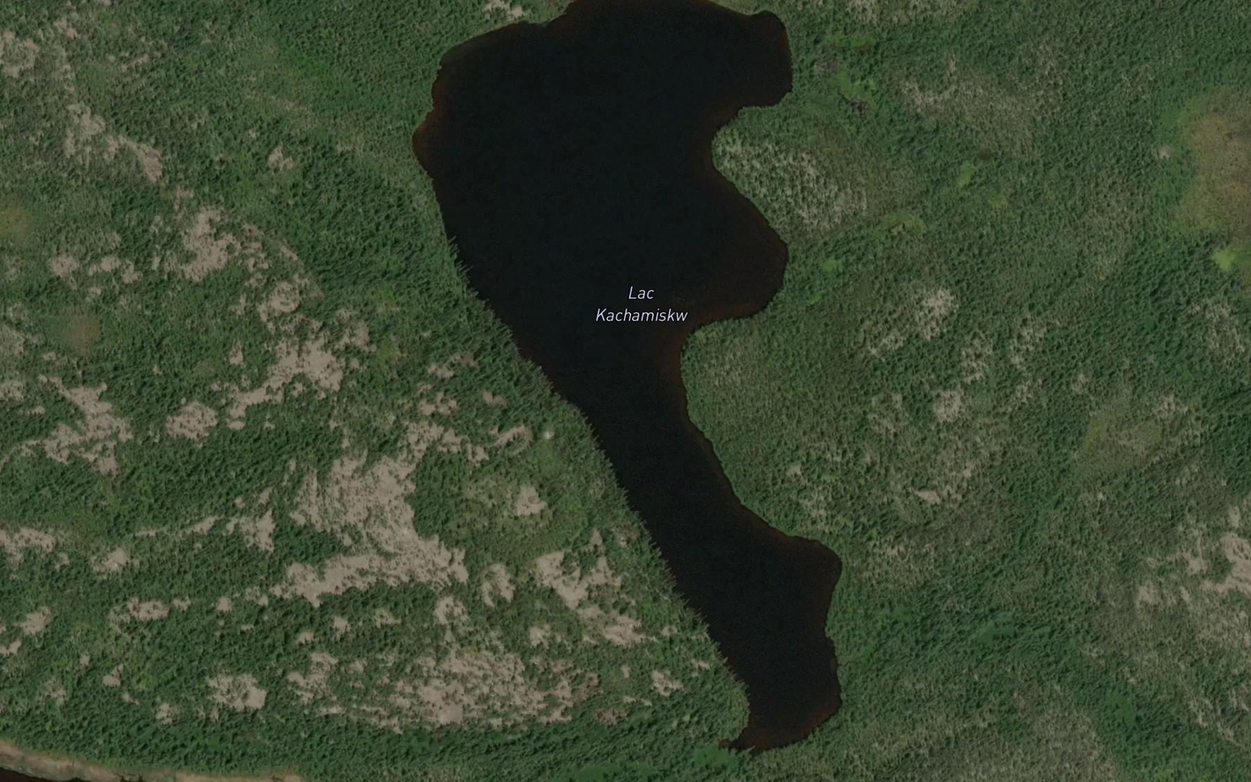Satellite map of the Lac Kachamiskw