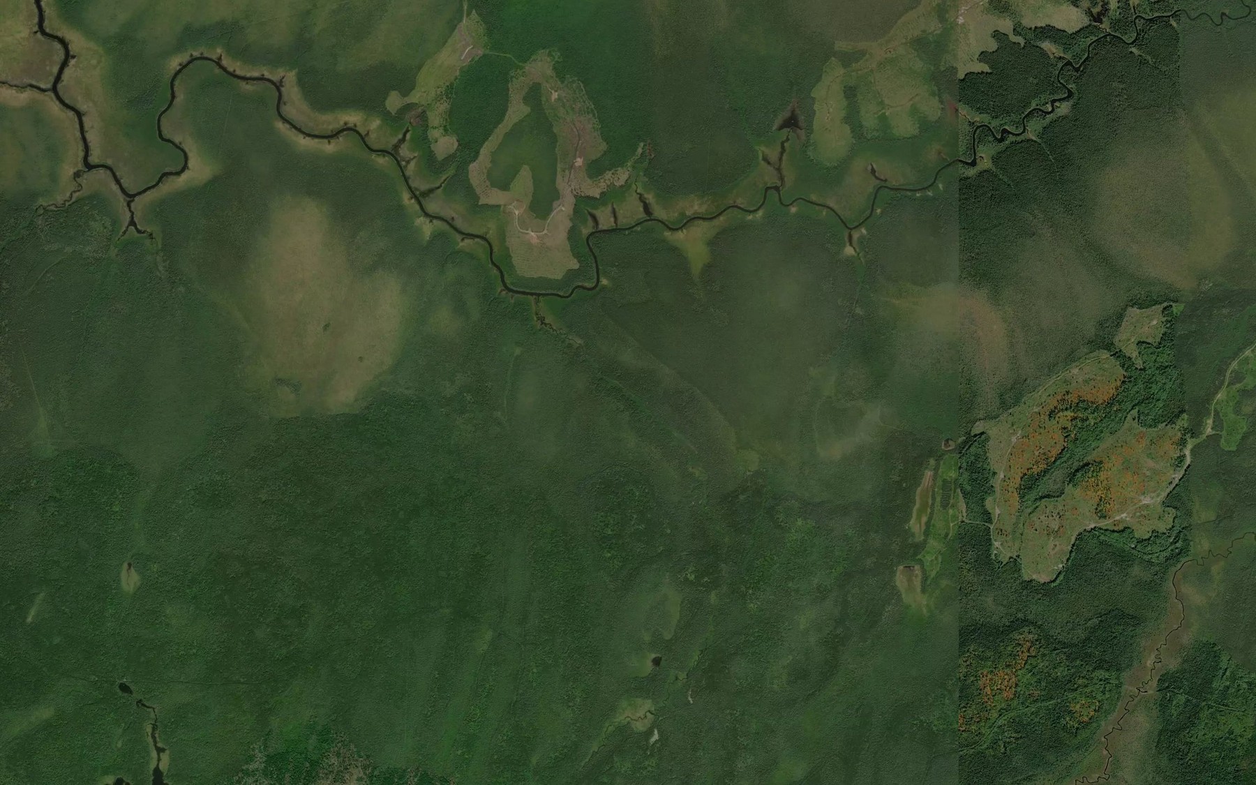Satellite map of the Argon Creek