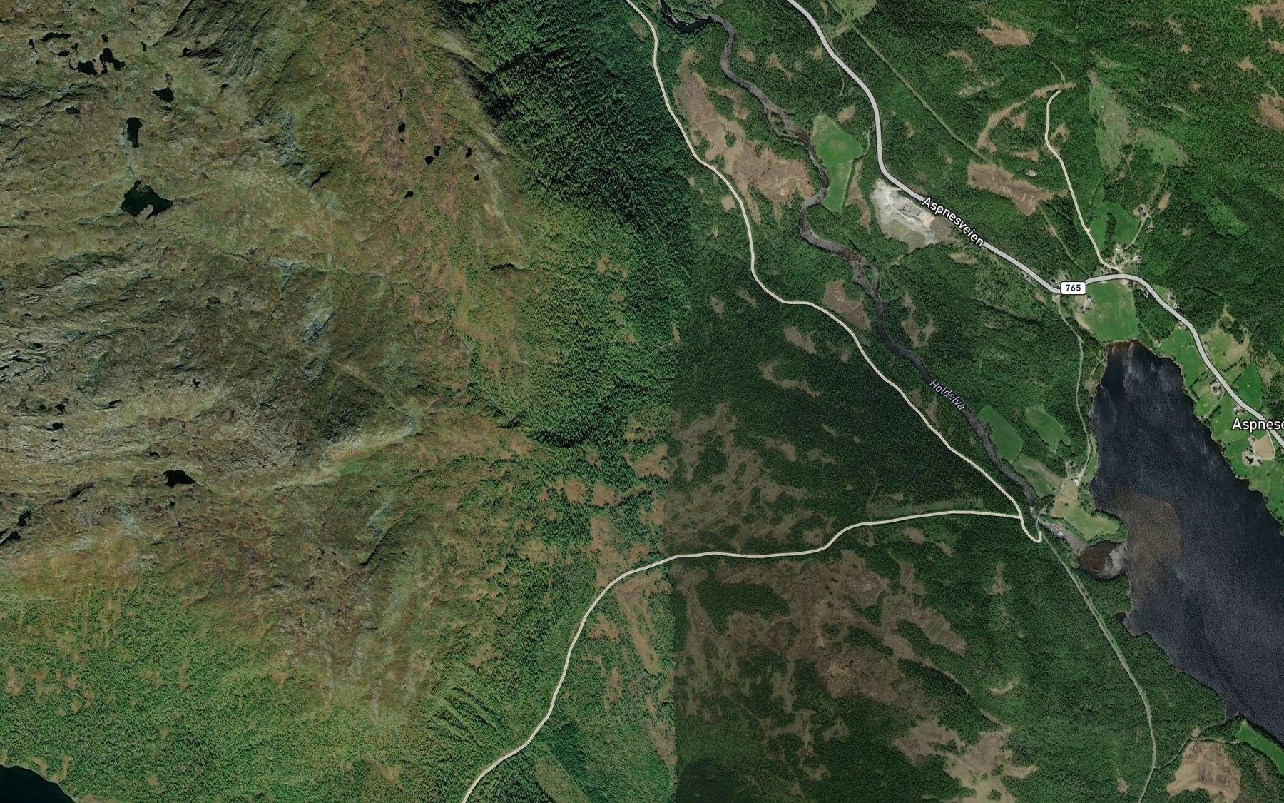 Satellite map of the Litlelva