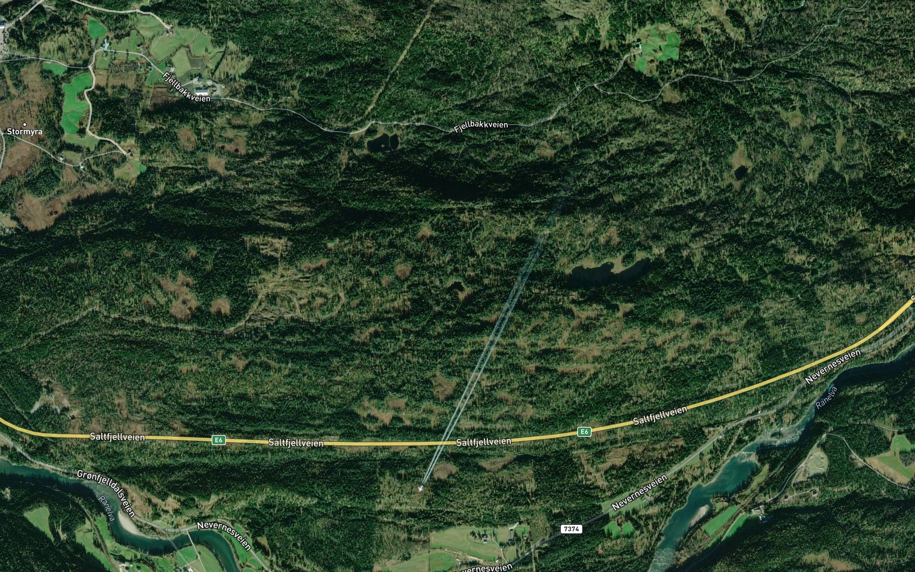 Satellite map of the Ommervatna,l
