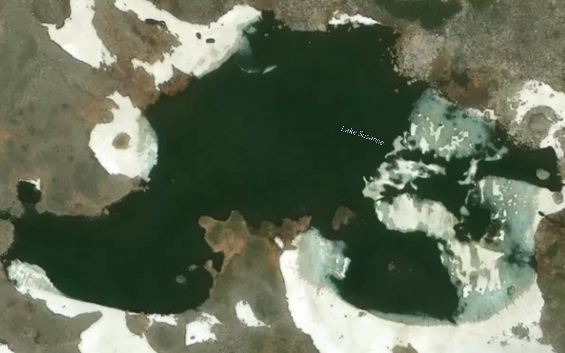 Satellite map of the Lake Susanne