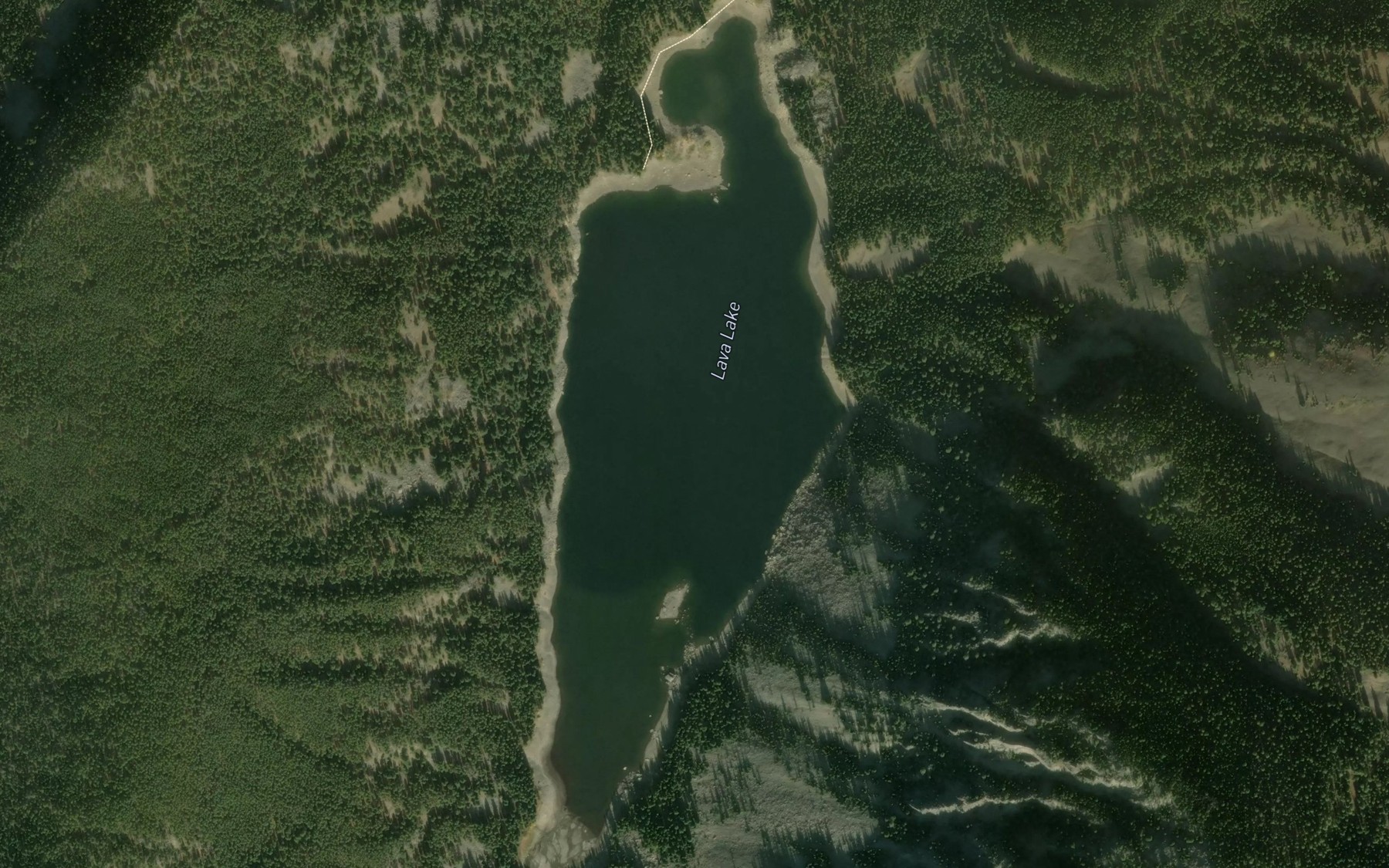 Satellite map of the Lava Lake
