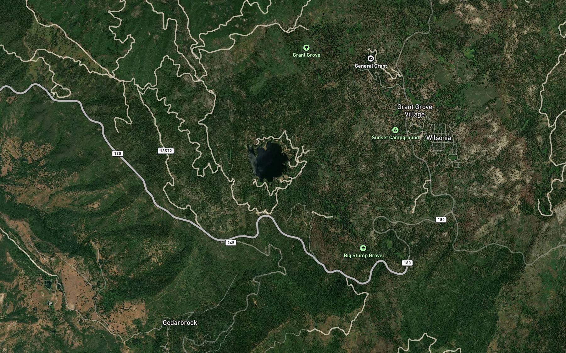 Satellite map of the Sequoia Creek