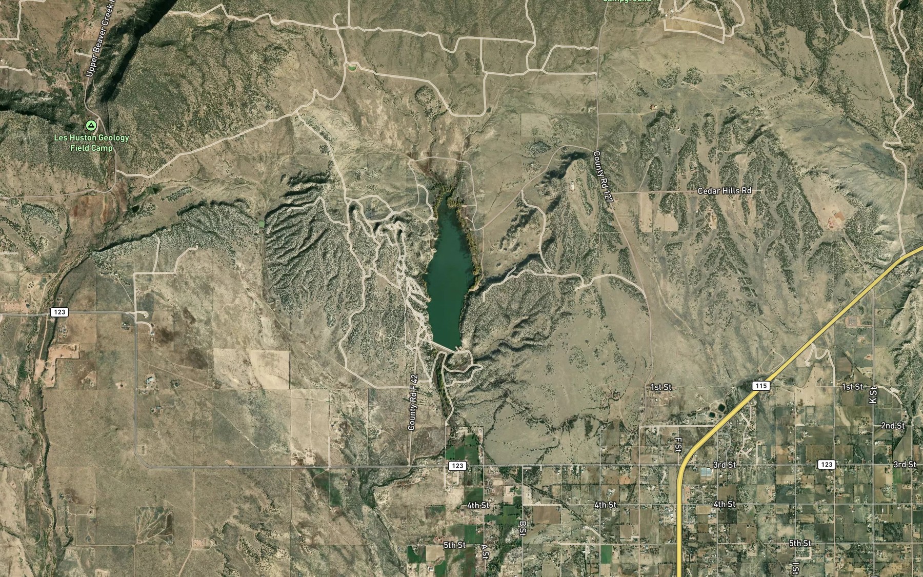 Satellite map of the Spot 4