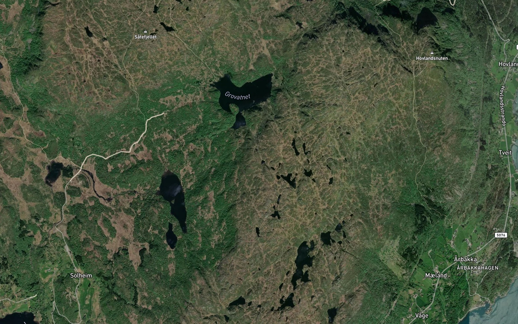 Satellite map of the Trylletjorna